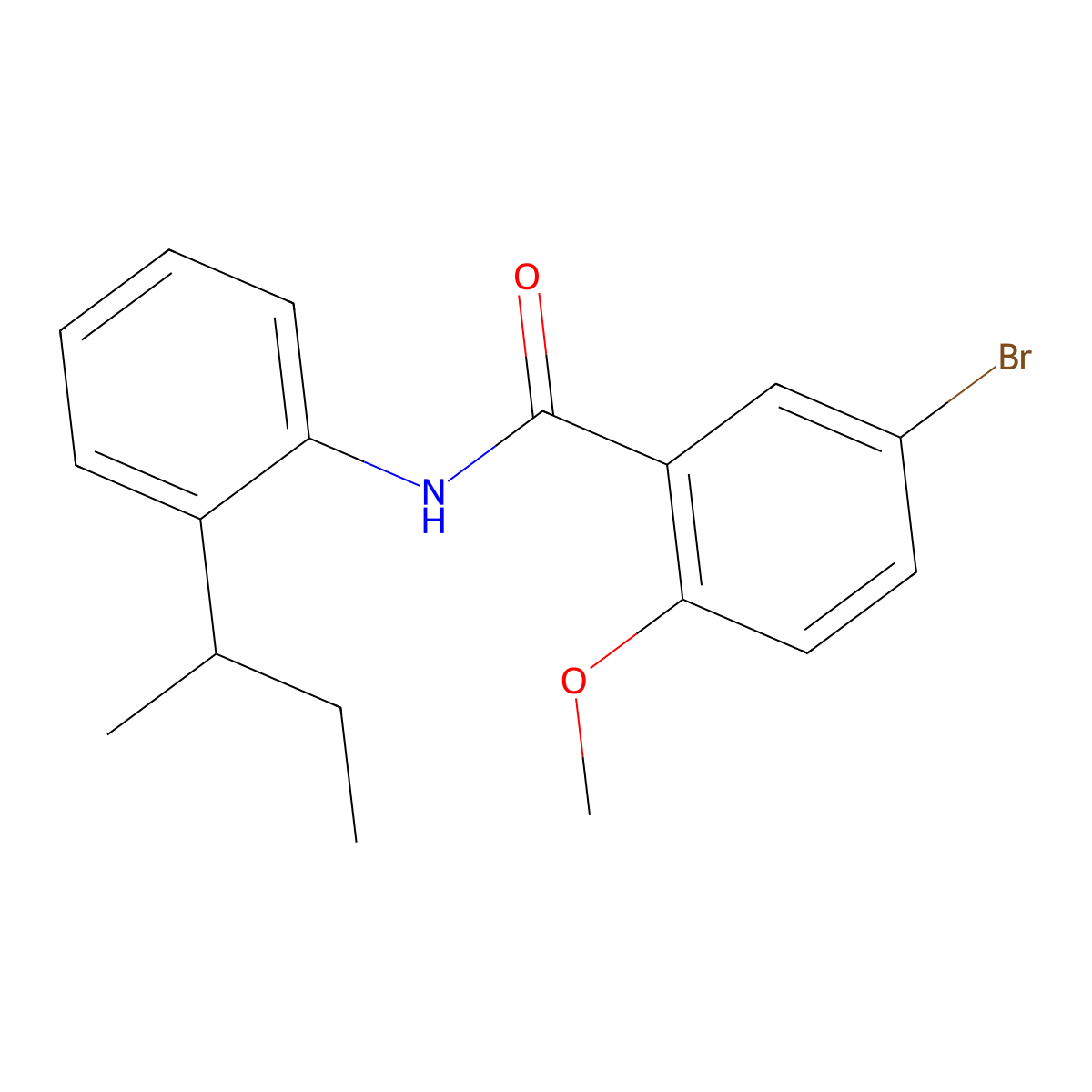 5-bromo-N-(2-butan-2-ylphenyl)-2-methoxybenzamide molecular structure, CAS 637309-00-3