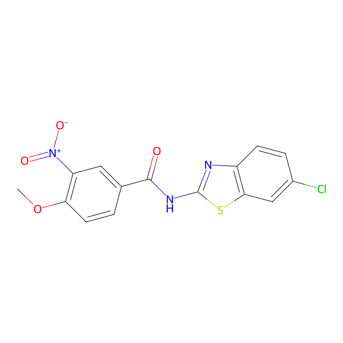 N-(6-chloro-1,3-benzothiazol-2-yl)-4-methoxy-3-nitrobenzamide molecular structure, CAS 637314-93-3