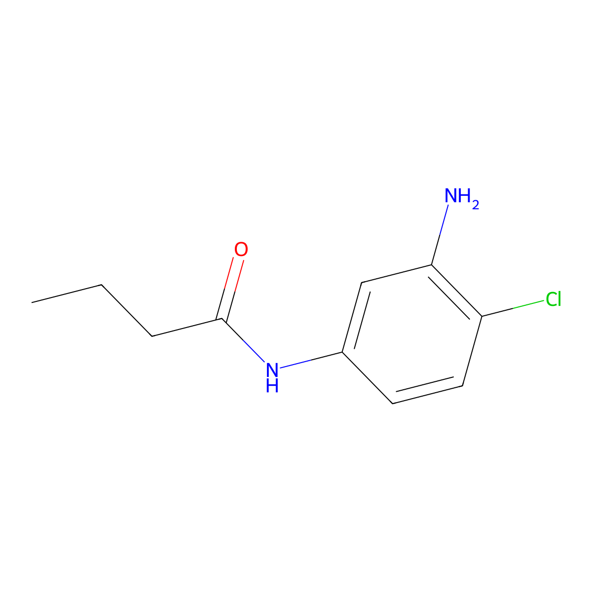 N-(3-amino-4-chlorophenyl)butanamide molecular structure, CAS 637316-74-6