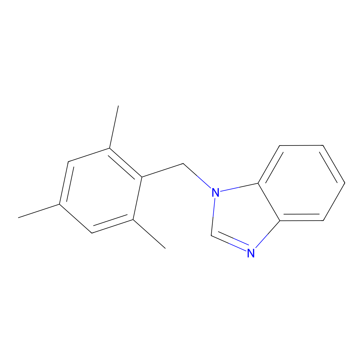 1-(mesitylmethyl)-1H-benzimidazole molecular structure, CAS 637322-09-9