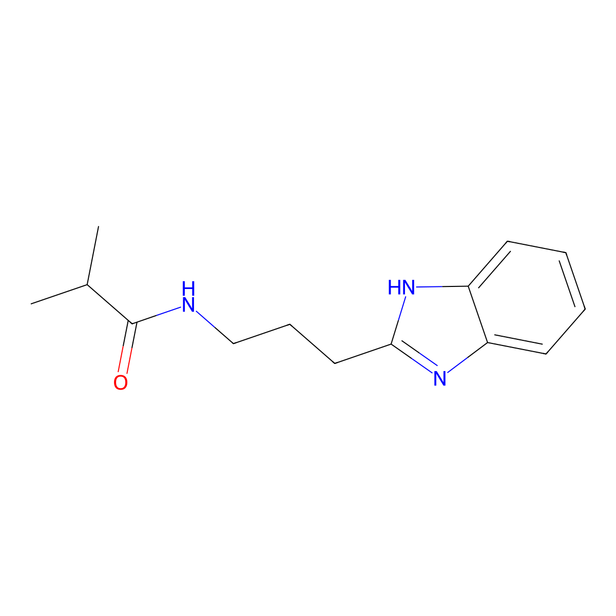 N-[3-(1H-1,3-benzodiazol-2-yl)propyl]-2-methylpropanamide molecular structure, CAS 637322-75-9
