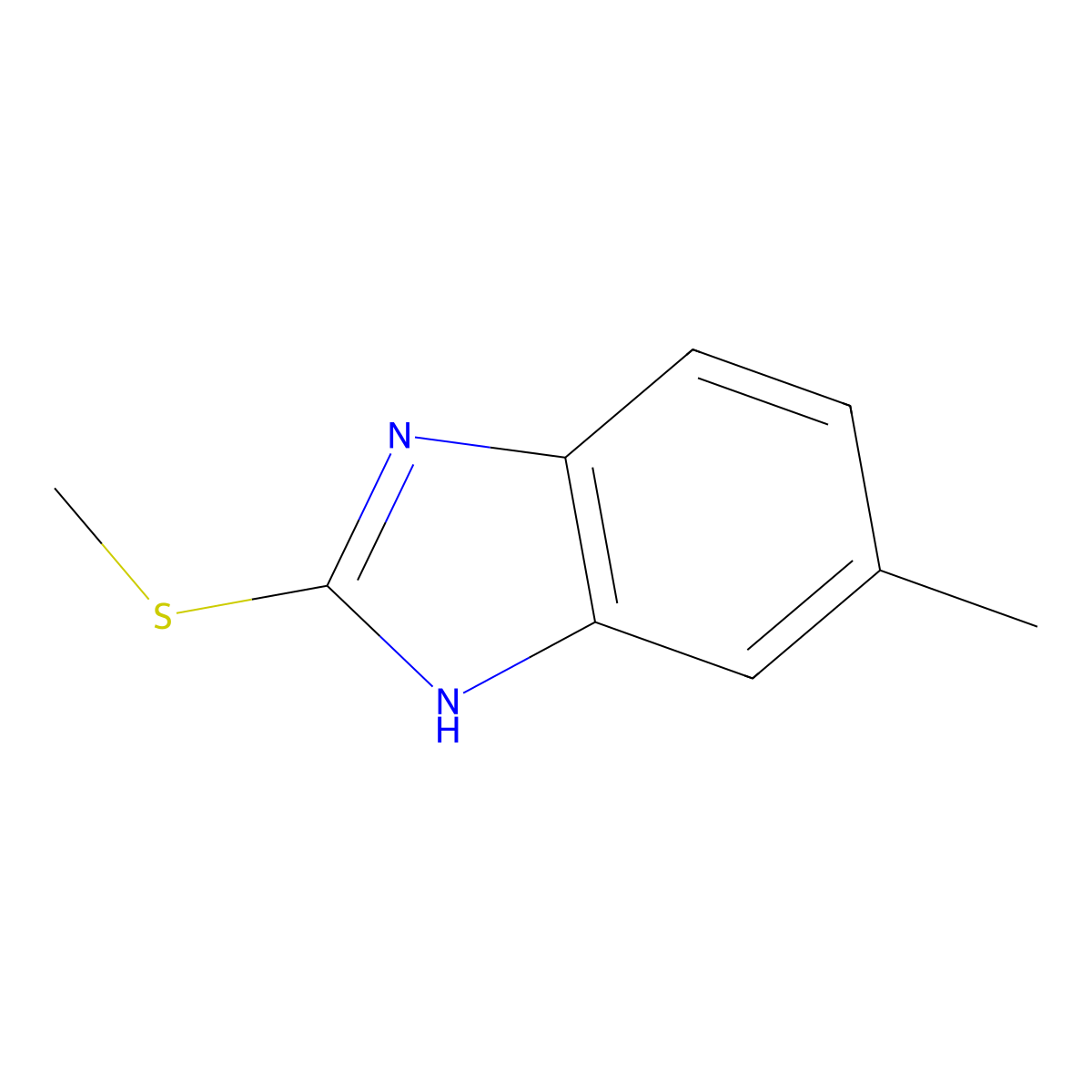 1H-Benzimidazole,5-methyl-2-(methylthio)-(9CI) molecular structure, CAS 637322-92-0