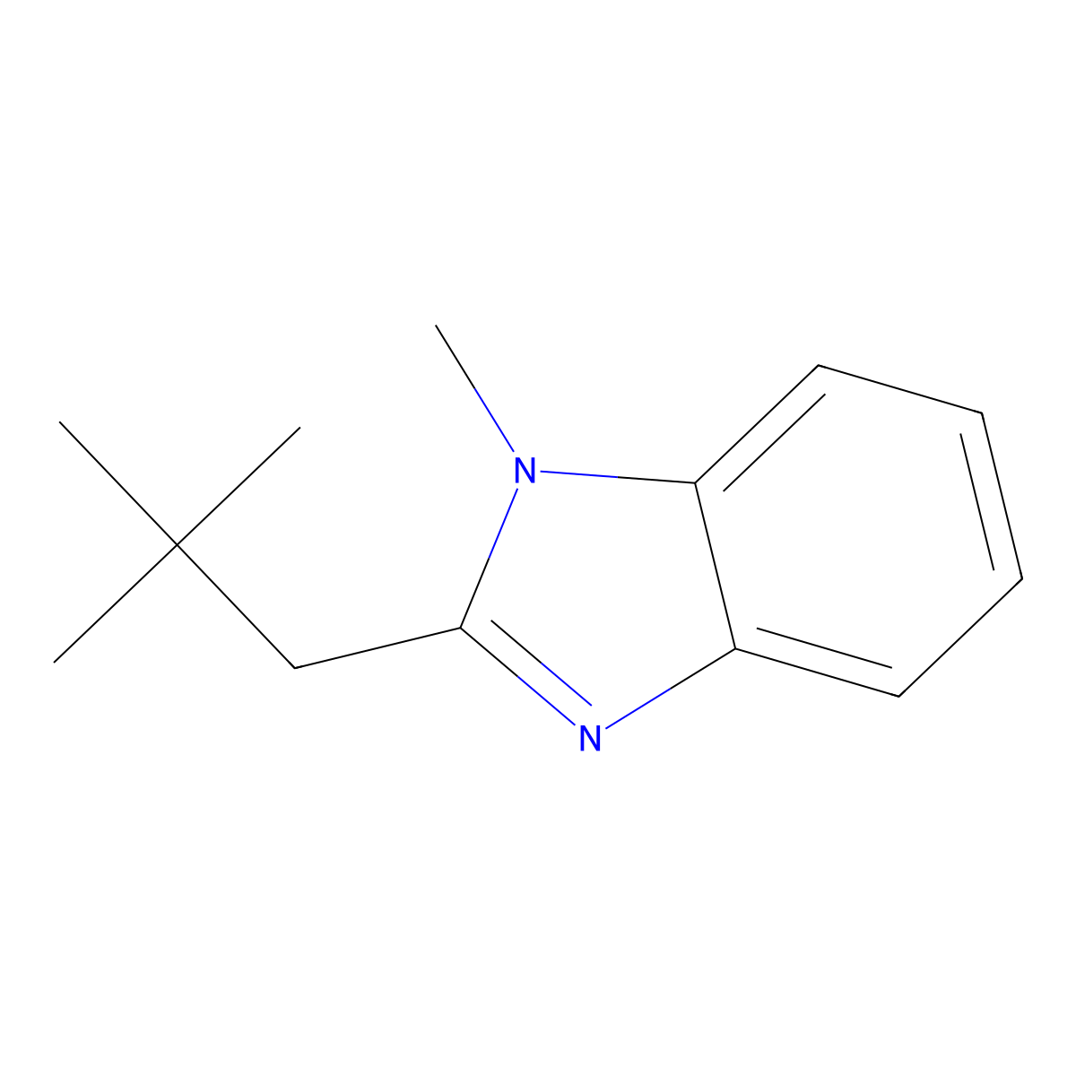 1-methyl-2-neopentyl-1H-benzo[d]imidazole molecular structure, CAS 637324-40-4