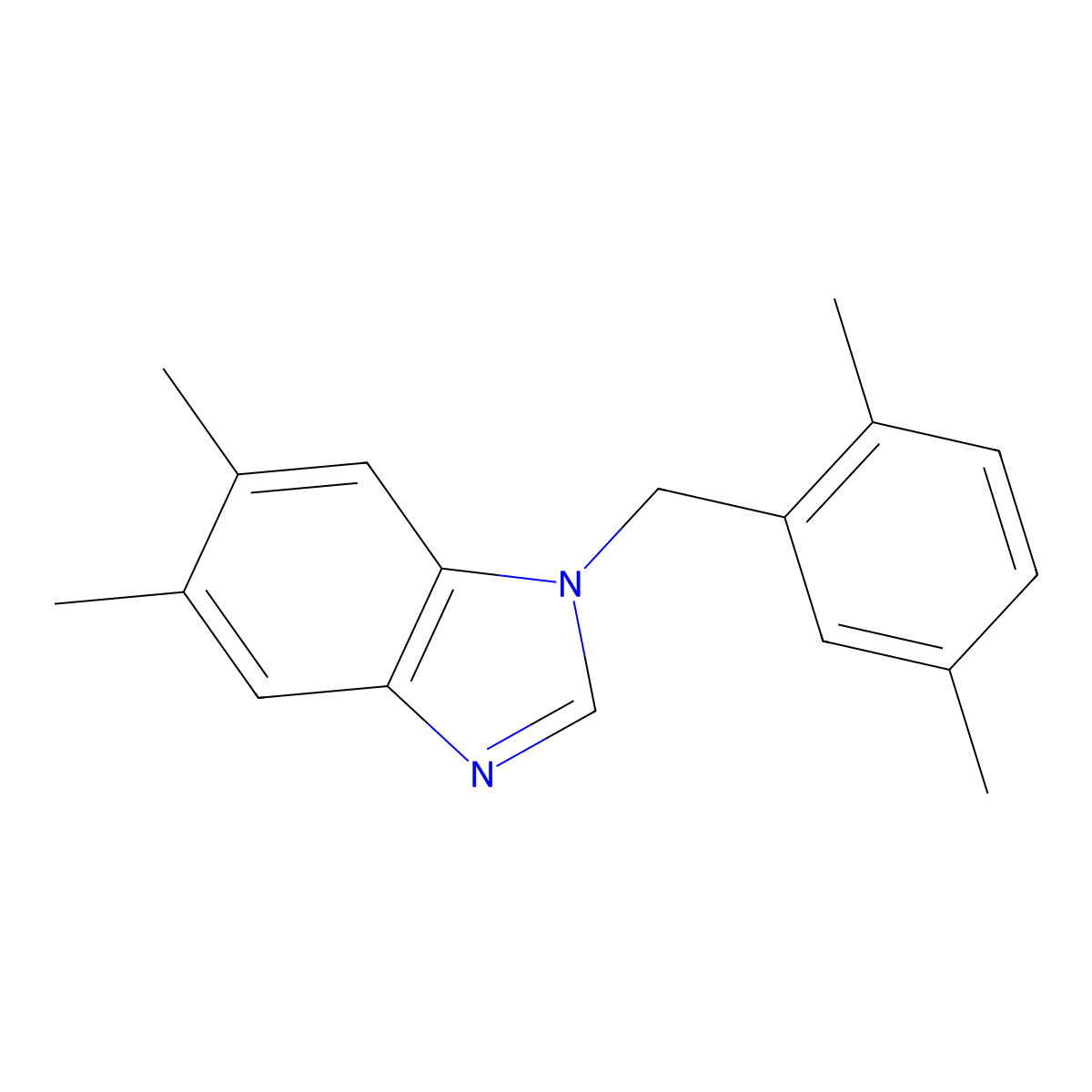 1-[(2,5-Dimethylphenyl)methyl]-5,6-dimethylbenzimidazole molecular structure, CAS 637325-13-4
