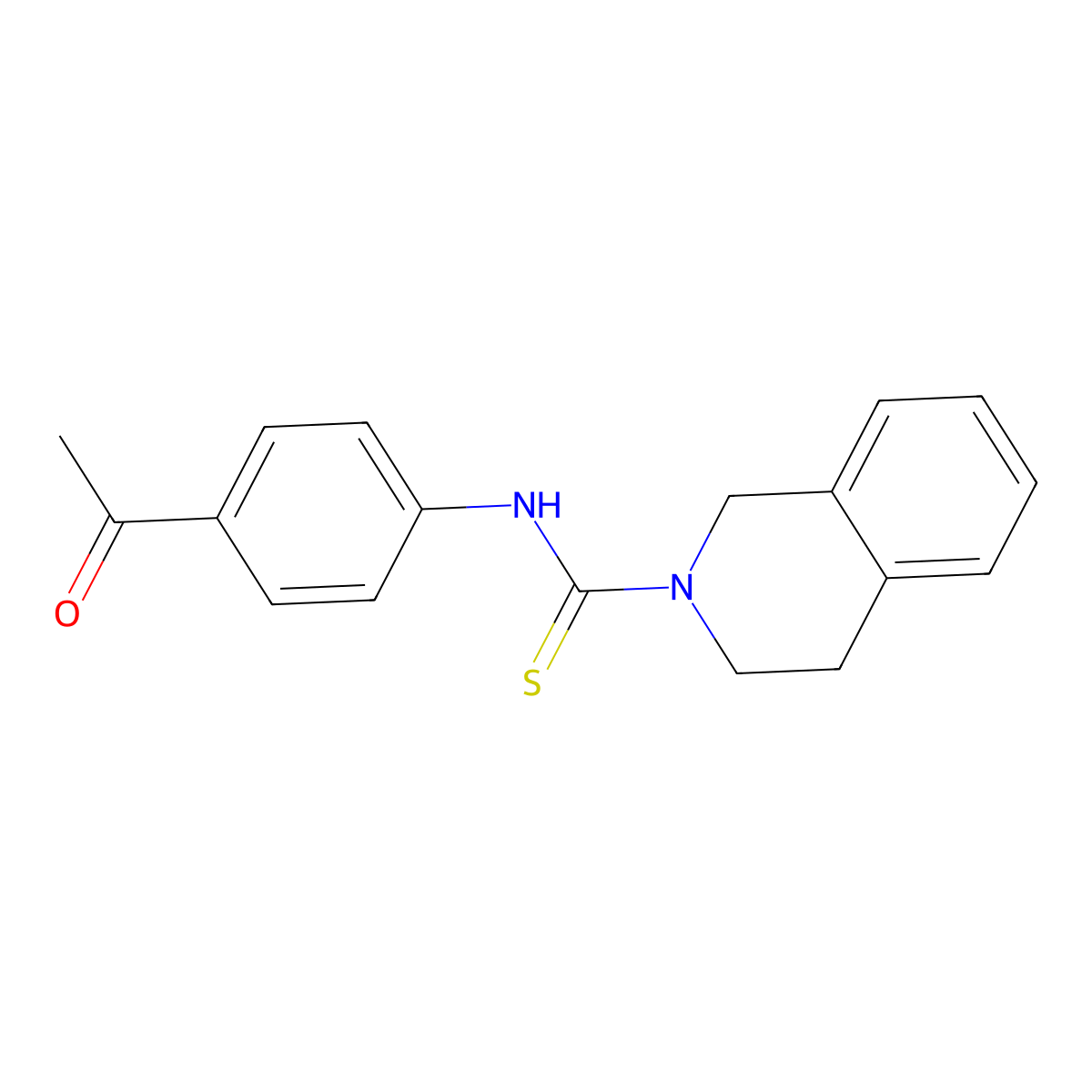 N-(4-acetylphenyl)-3,4-dihydro-1H-isoquinoline-2-carbothioamide molecular structure, CAS 637325-86-1
