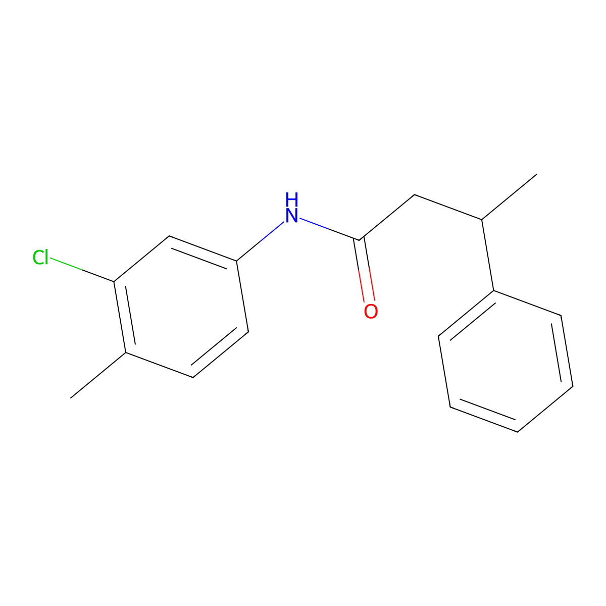 N-(3-chloro-4-methylphenyl)-3-phenylbutanamide molecular structure, CAS 637327-47-0