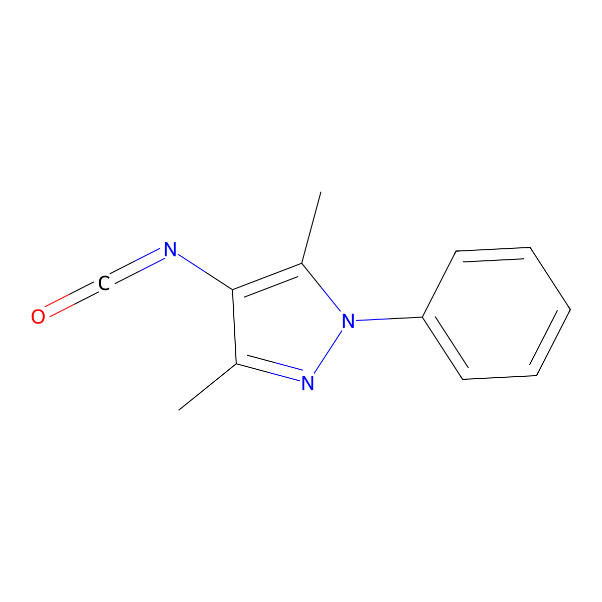 4-Isocyanato-3,5-dimethyl-1-phenyl-1H-pyrazole molecular structure, CAS 637335-93-4