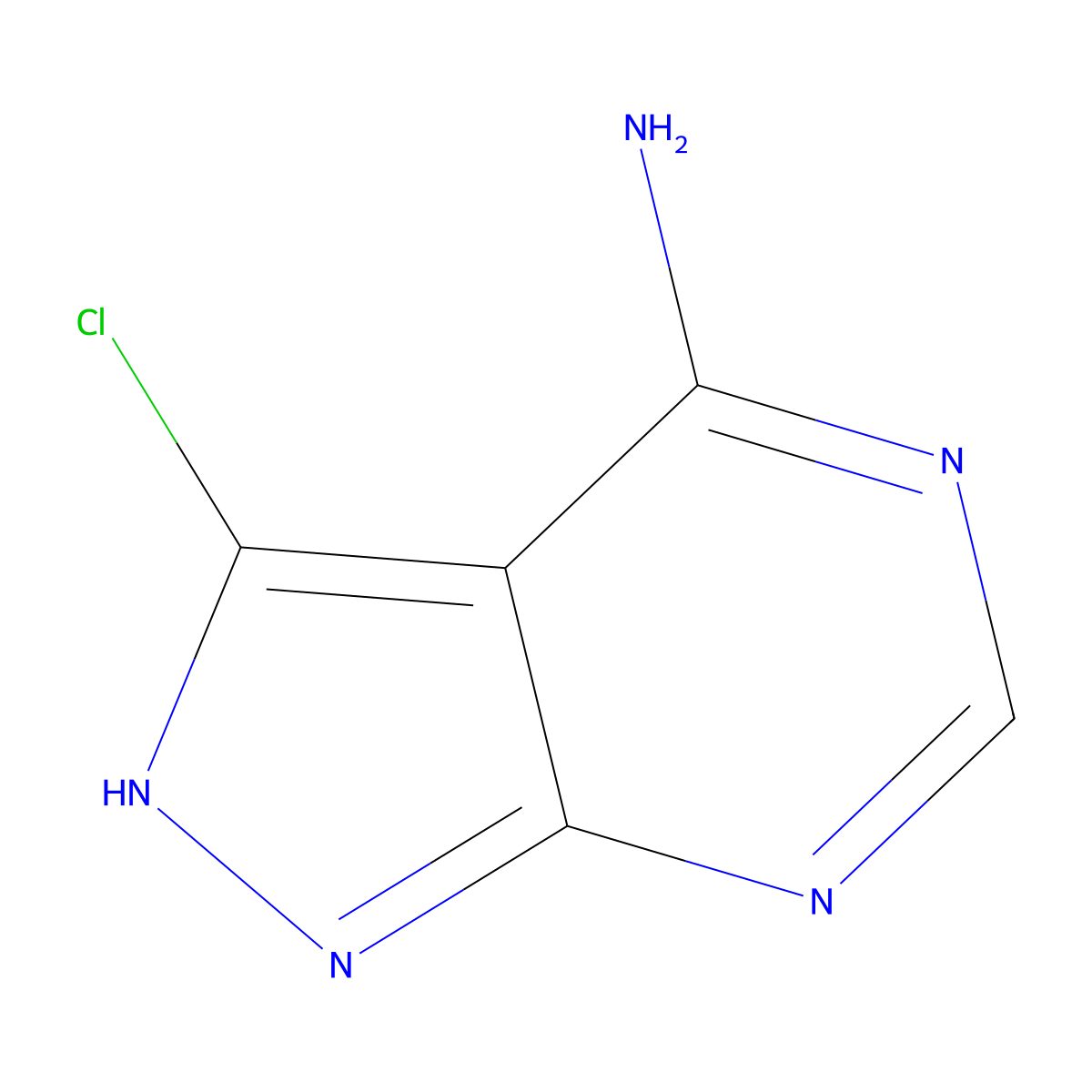 3-chloro-1H-pyrazolo[3,4-d]pyriMidin-4-aMine molecular structure, CAS 637338-78-4