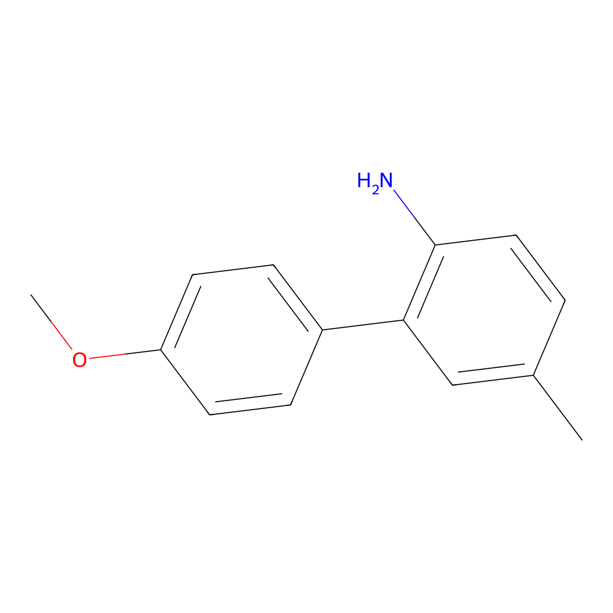 4'-Methoxy-5-methyl-[1,1'-biphenyl]-2-amine molecular structure, CAS 637345-70-1