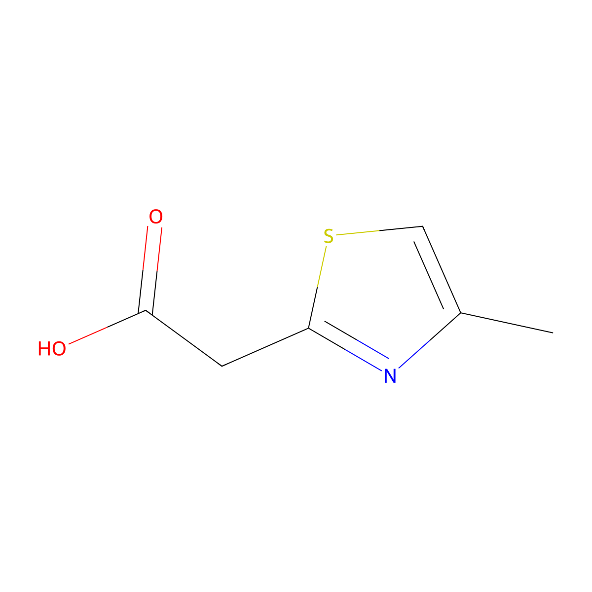 2-(4-Methylthiazol-2-yl)acetic acid molecular structure, CAS 637347-92-3
