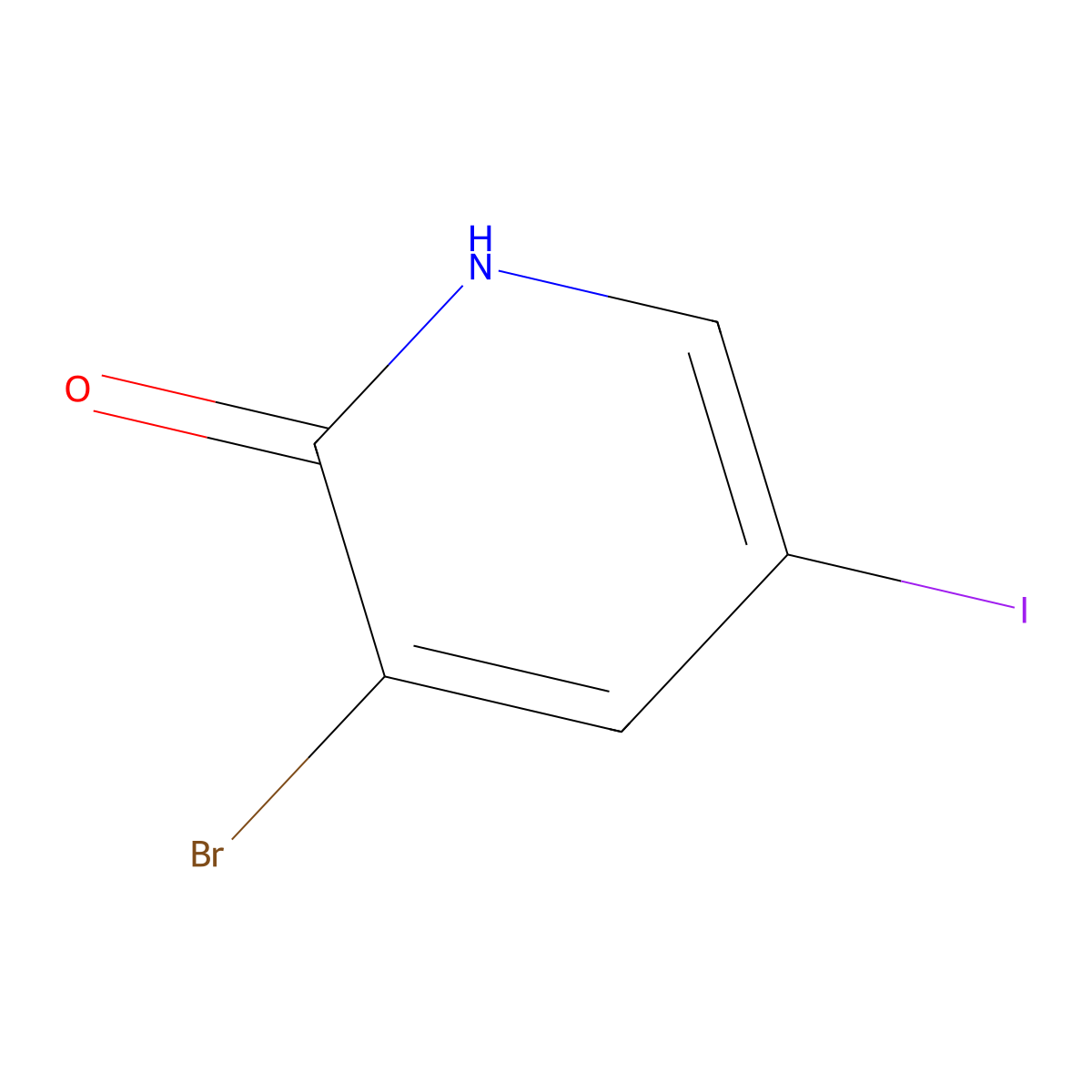 3-Bromo-5-iodopyridin-2-ol molecular structure, CAS 637348-81-3