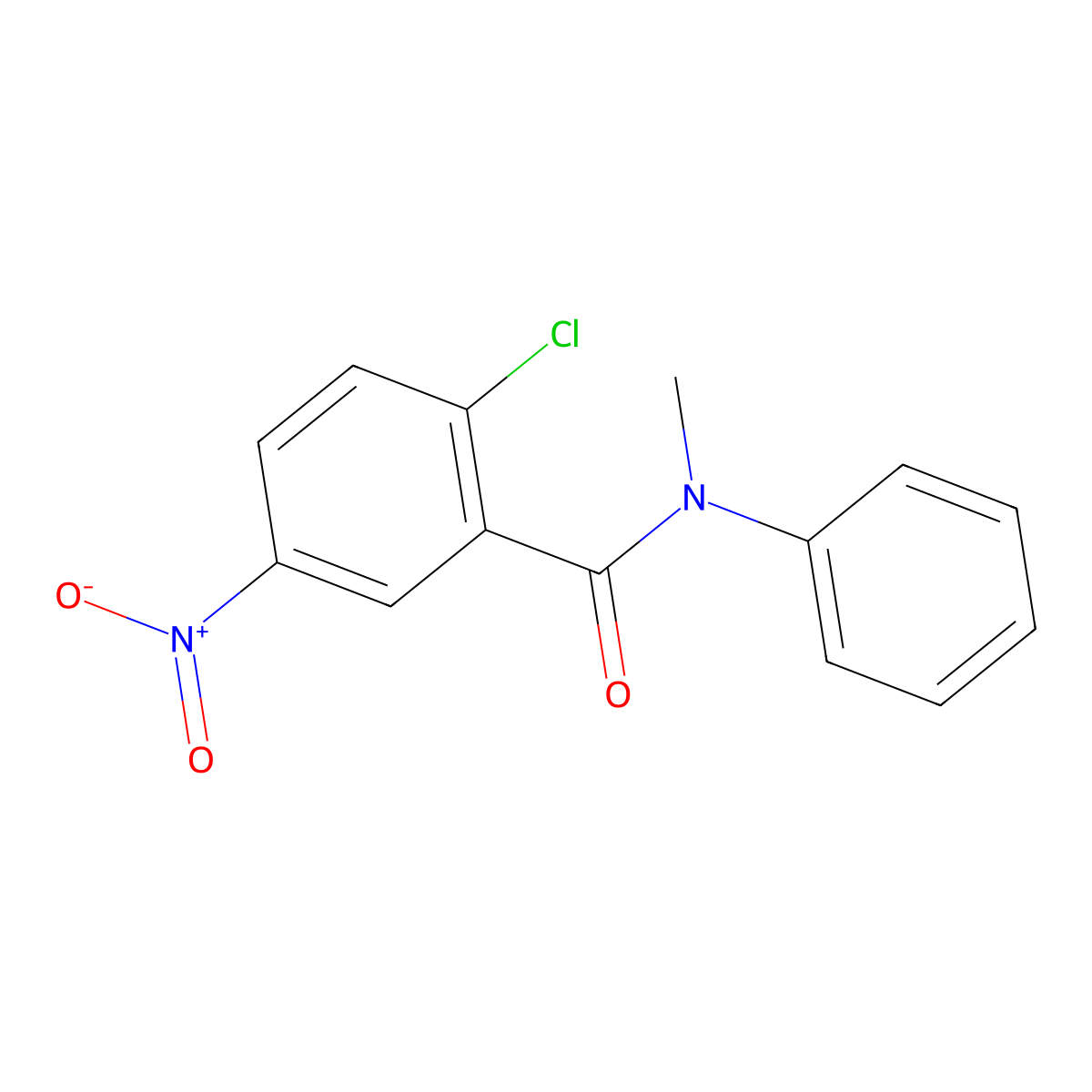 2-chloro-N-methyl-5-nitro-N-phenylbenzamide molecular structure, CAS 6374-28-3