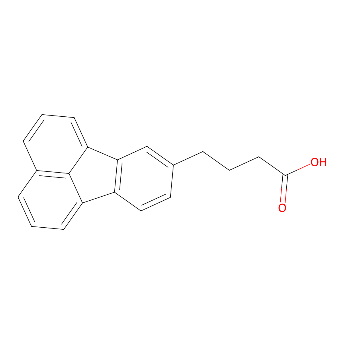 8-Fluoranthenebutanoic acid molecular structure, CAS 6374-49-8