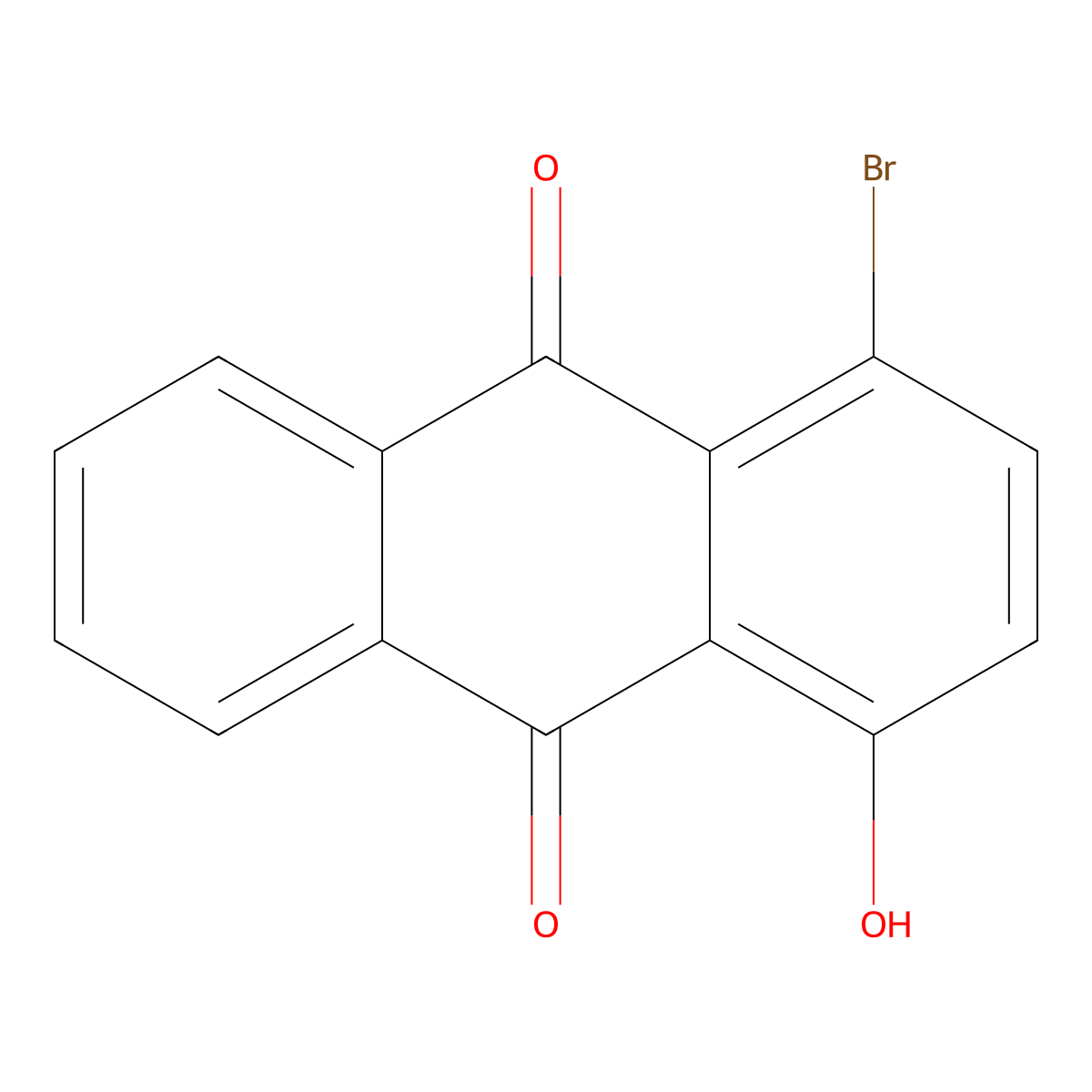 1-Bromo-4-hydroxyanthracene-9,10-dione molecular structure, CAS 6374-82-9