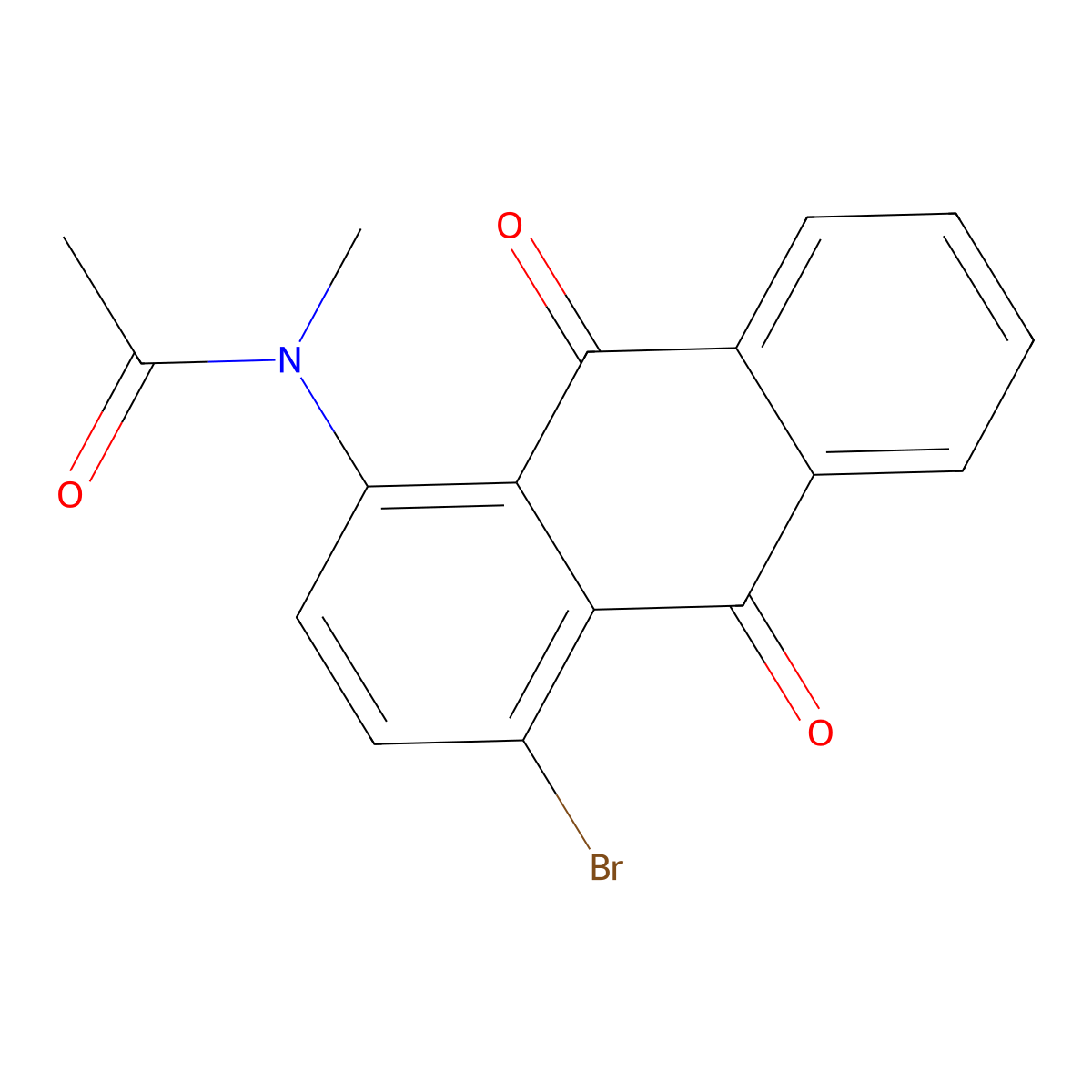 Acetamide, N-(4-bromo-9,10-dihydro-9,10-dioxo-1-anthracenyl)-N-methyl- molecular structure, CAS 6374-83-0