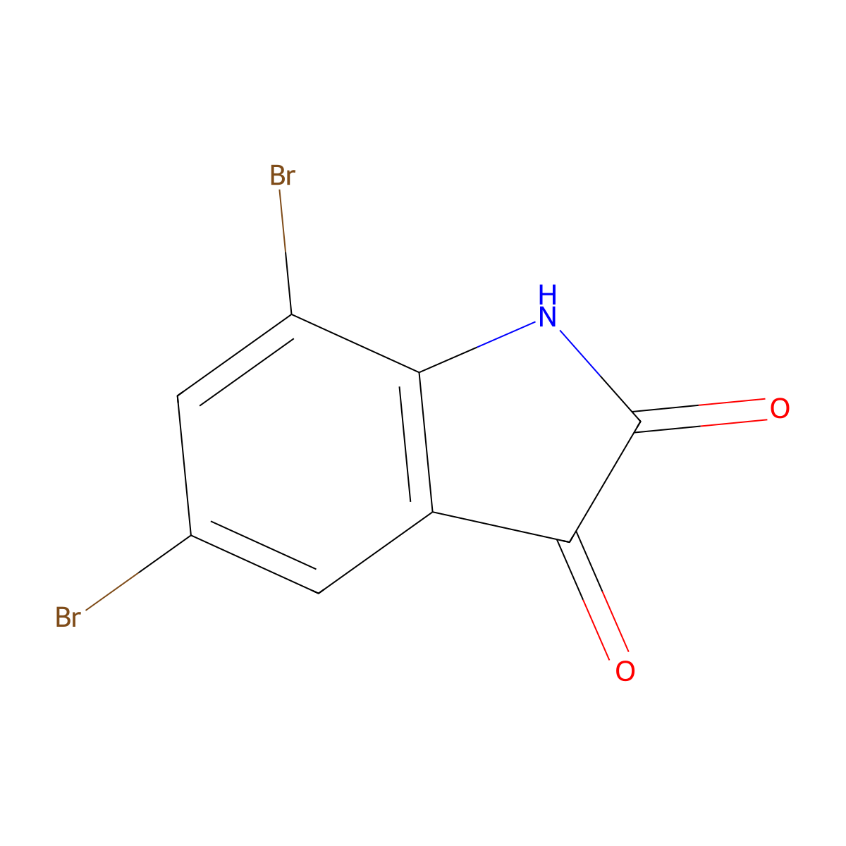 5,7-Dibromoisatin molecular structure, CAS 6374-91-0