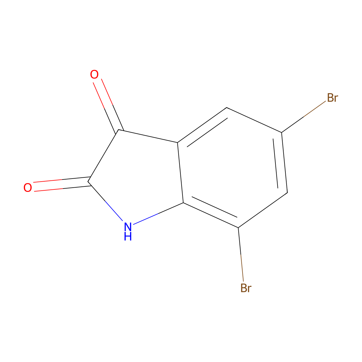 5,7-Dibromoisatin molecular structure, CAS 6374-91-0