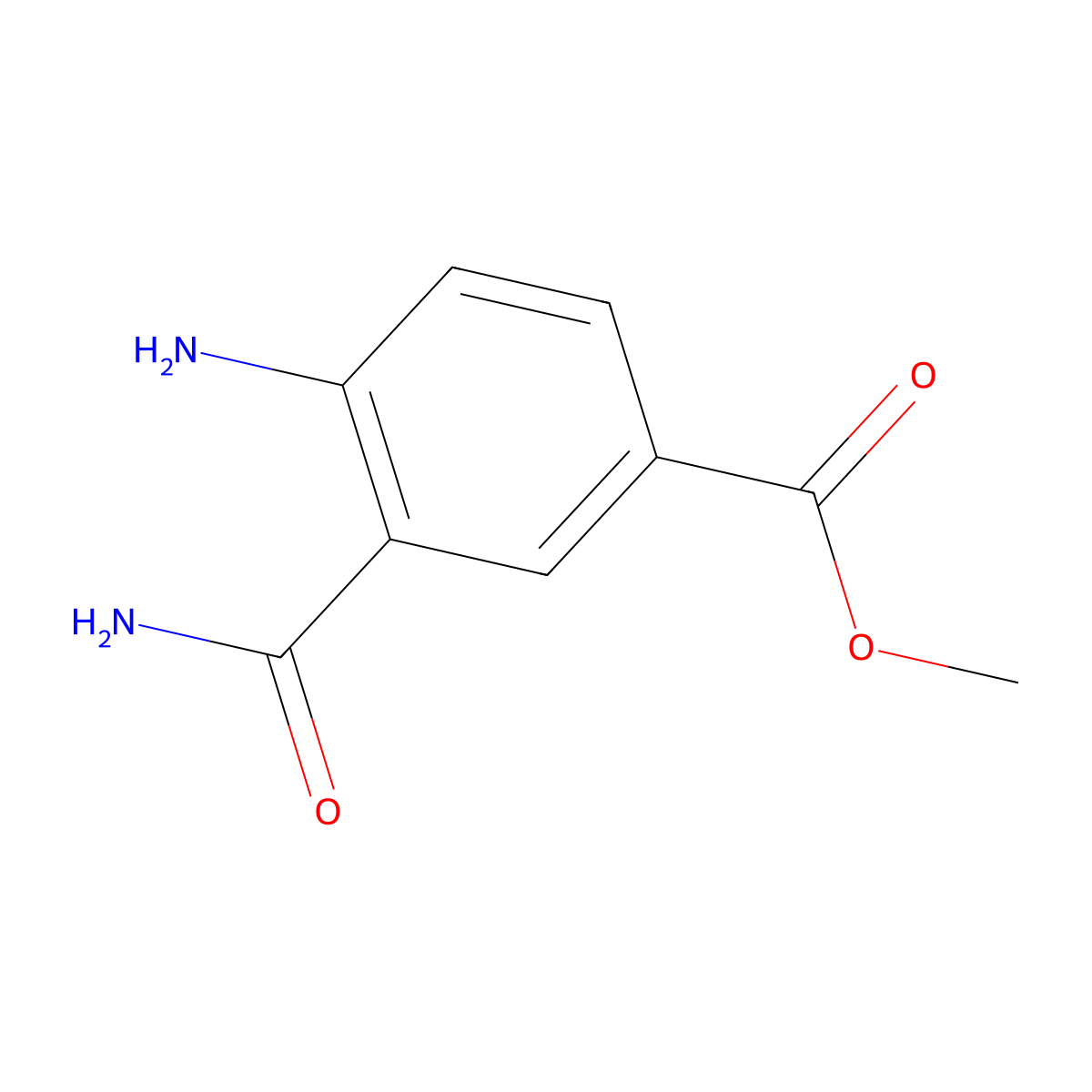 Methyl 4-amino-3-carbamoylbenzoate molecular structure, CAS 63746-27-0
