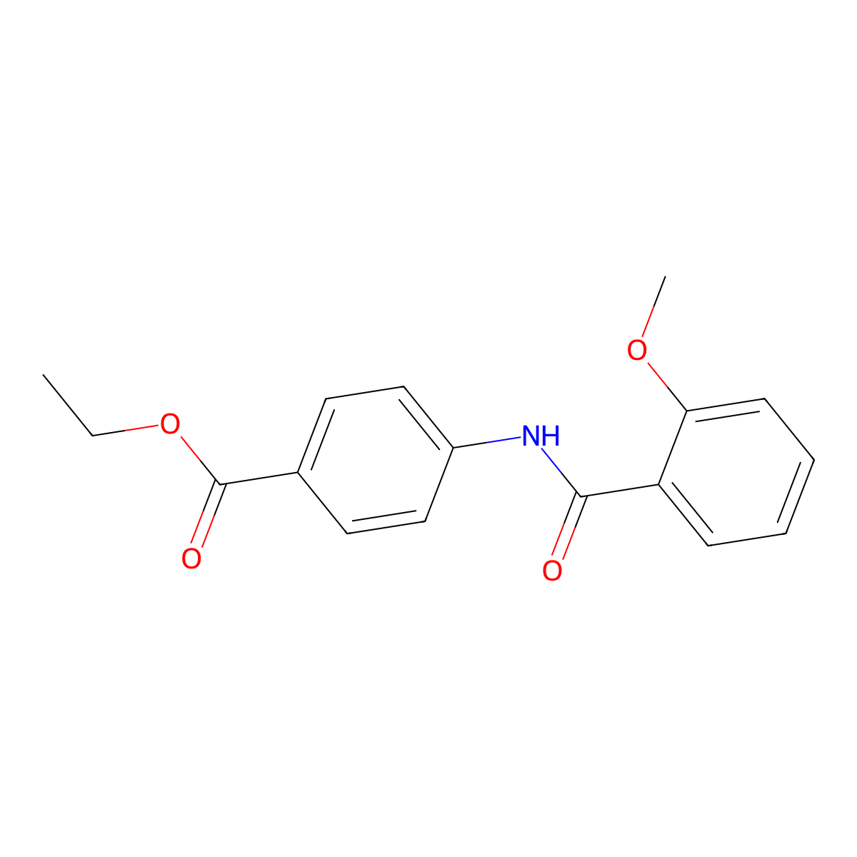 Ethyl 4-[(2-methoxybenzoyl)amino]benzoate molecular structure, CAS 63746-53-2