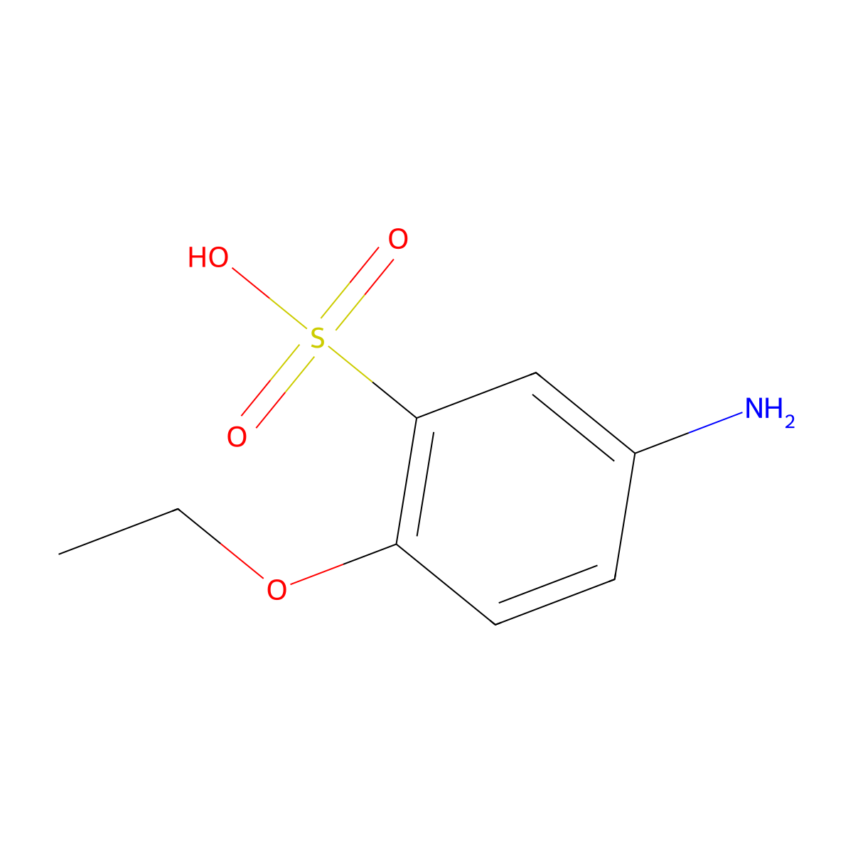 5-Amino-2-ethoxybenzenesulfonic acid molecular structure, CAS 6375-02-6