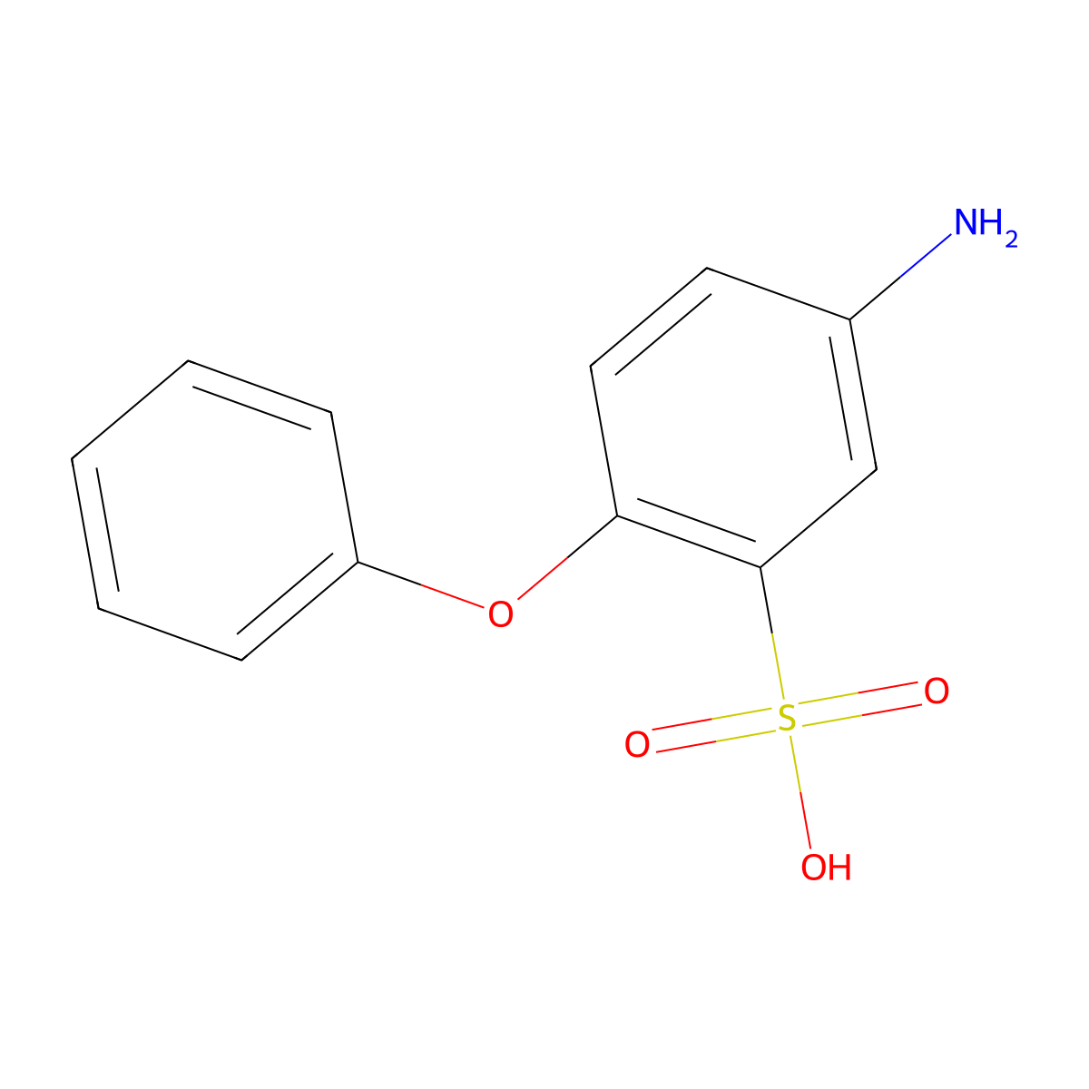 5-Amino-2-phenoxybenzenesulphonic acid molecular structure, CAS 6375-07-1