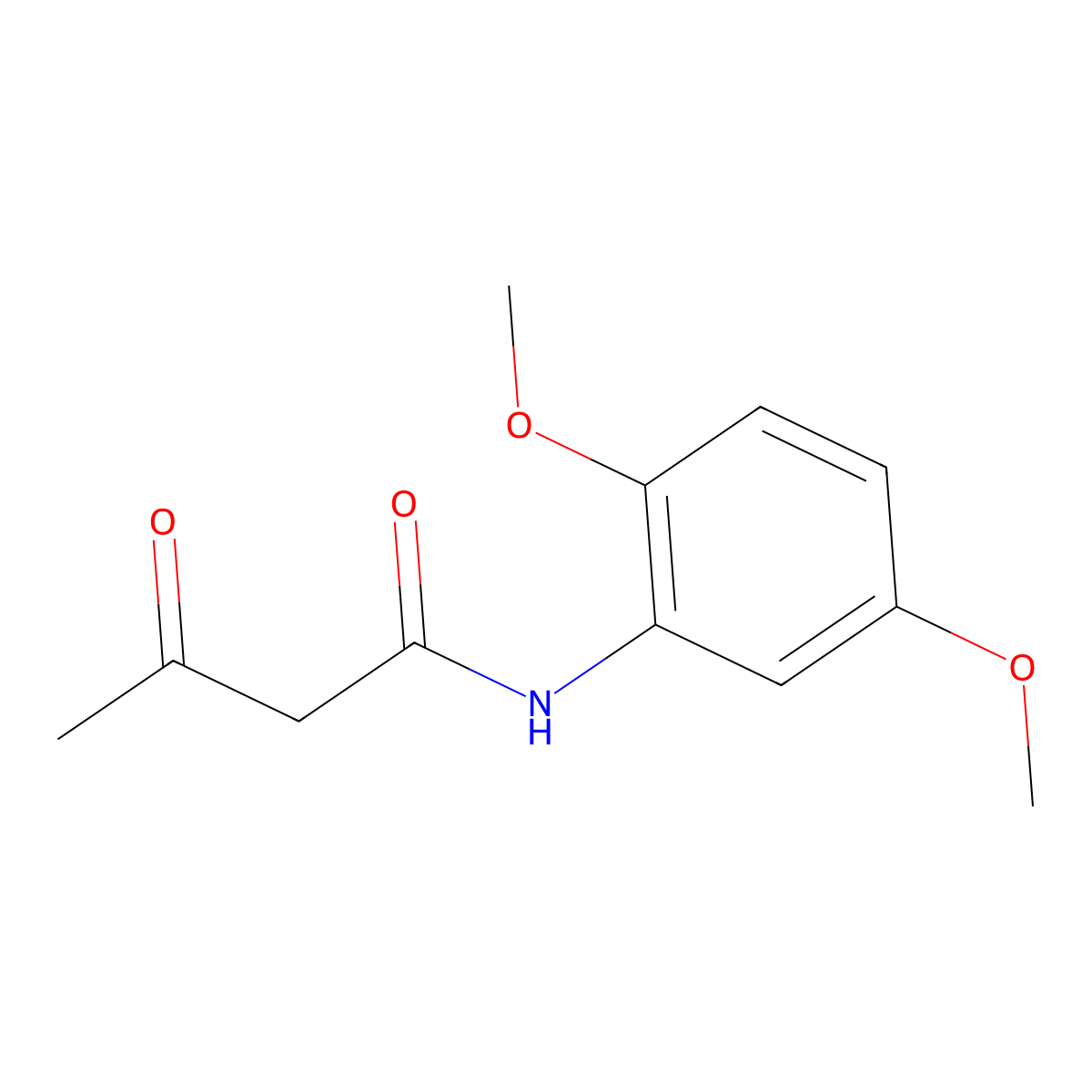2',5'-Dimethoxyacetoacetanilide molecular structure, CAS 6375-27-5