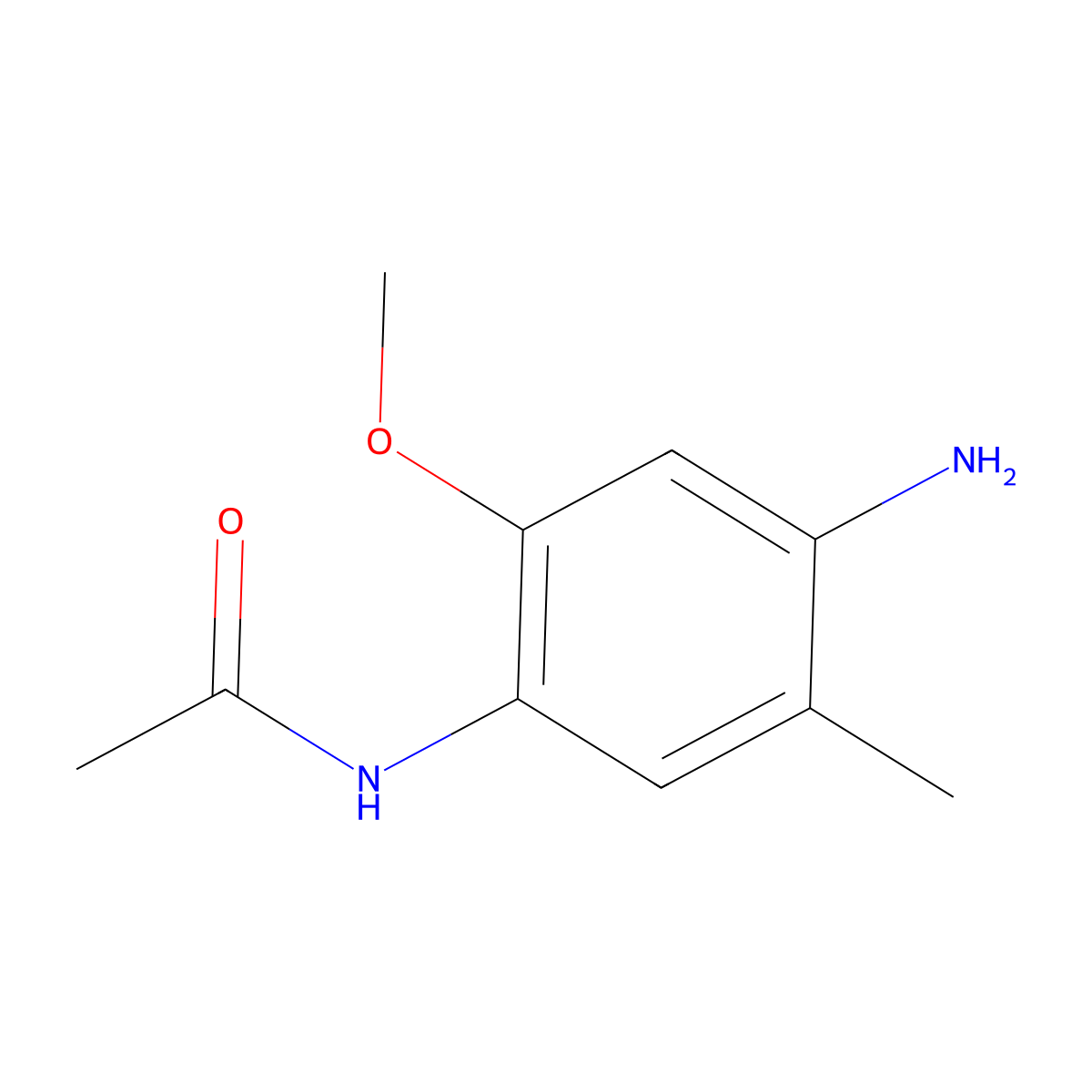 N-(4-amino-2-methoxy-5-methylphenyl)acetamide molecular structure, CAS 6375-45-7