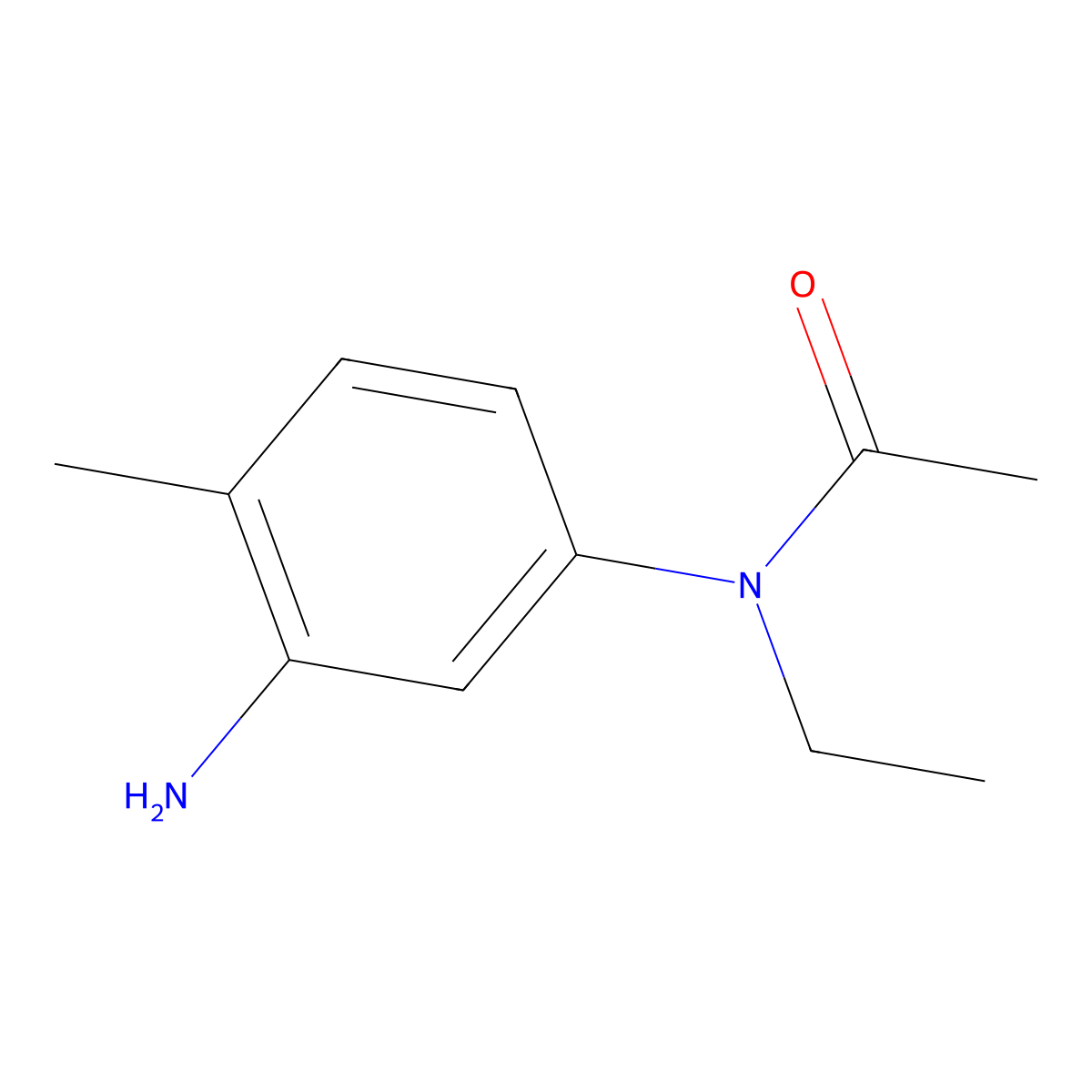 N-(3-amino-4-methylphenyl)-N-ethylacetamide molecular structure, CAS 6375-70-8
