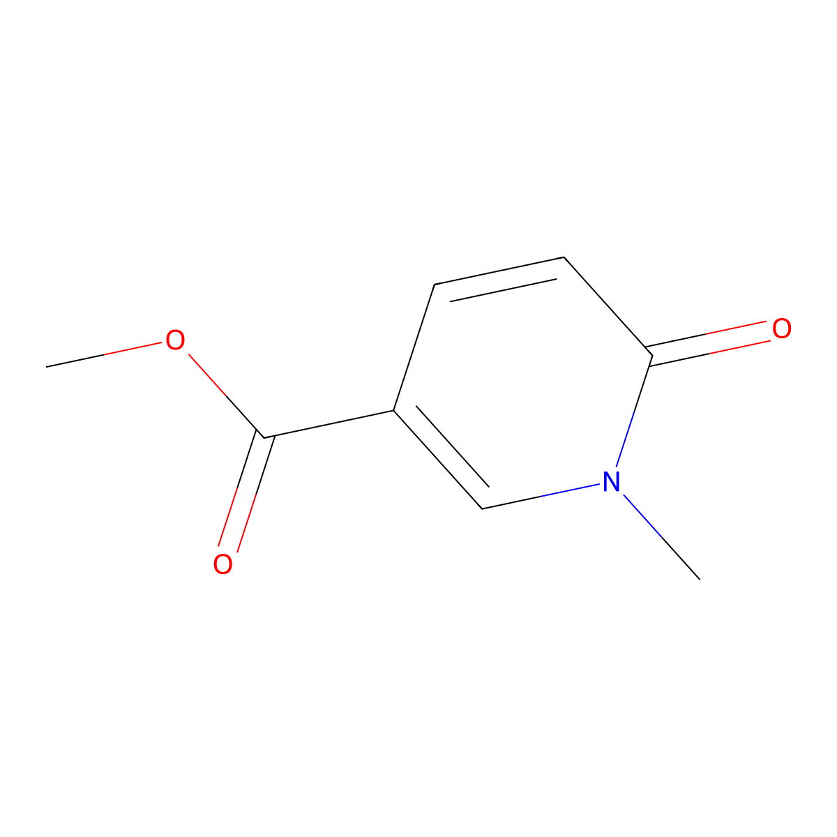 Methyl 1-methyl-6-oxo-1,6-dihydropyridine-3-carboxylate molecular structure, CAS 6375-89-9