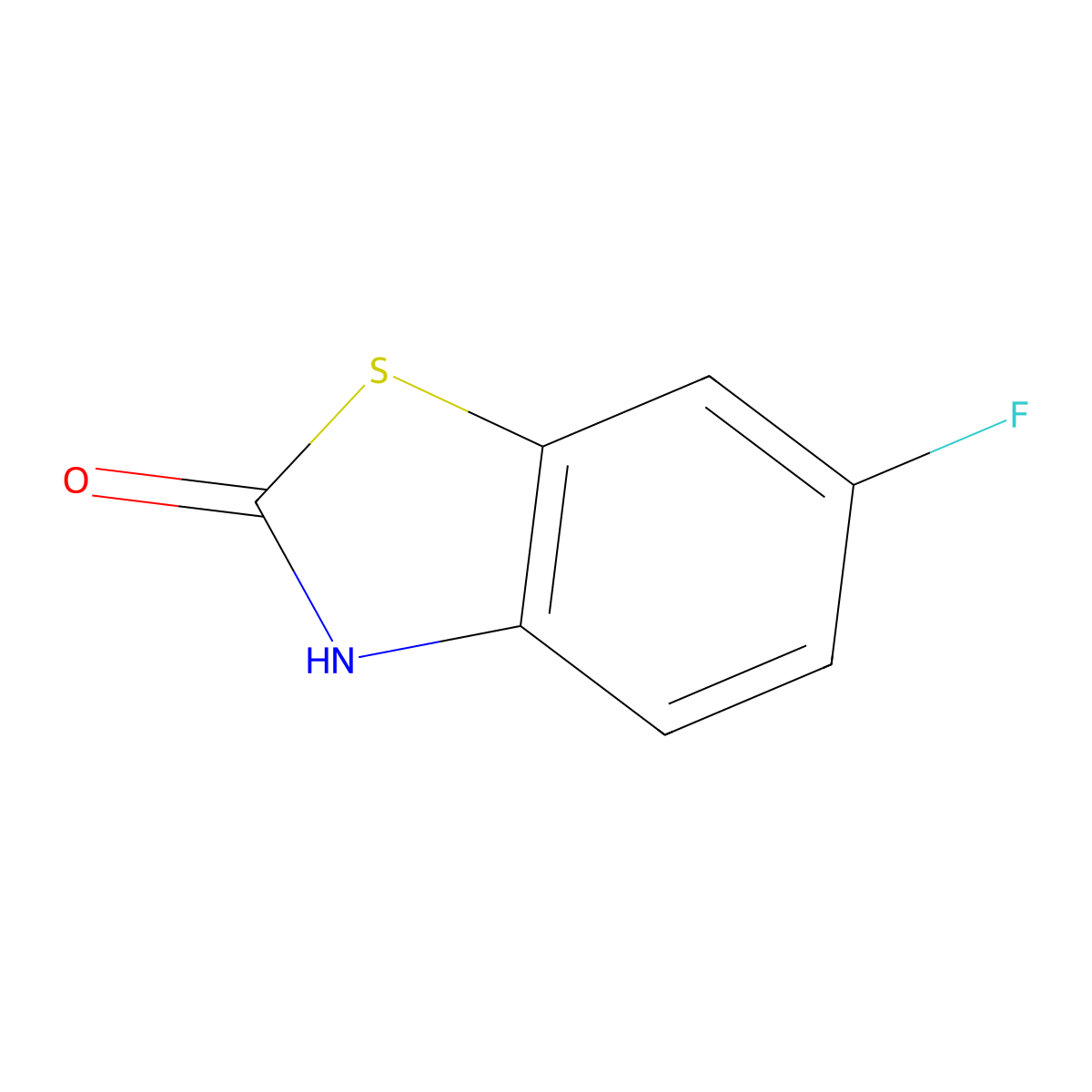 2-Benzothiazolinone, 6-fluoro- molecular structure, CAS 63754-96-1