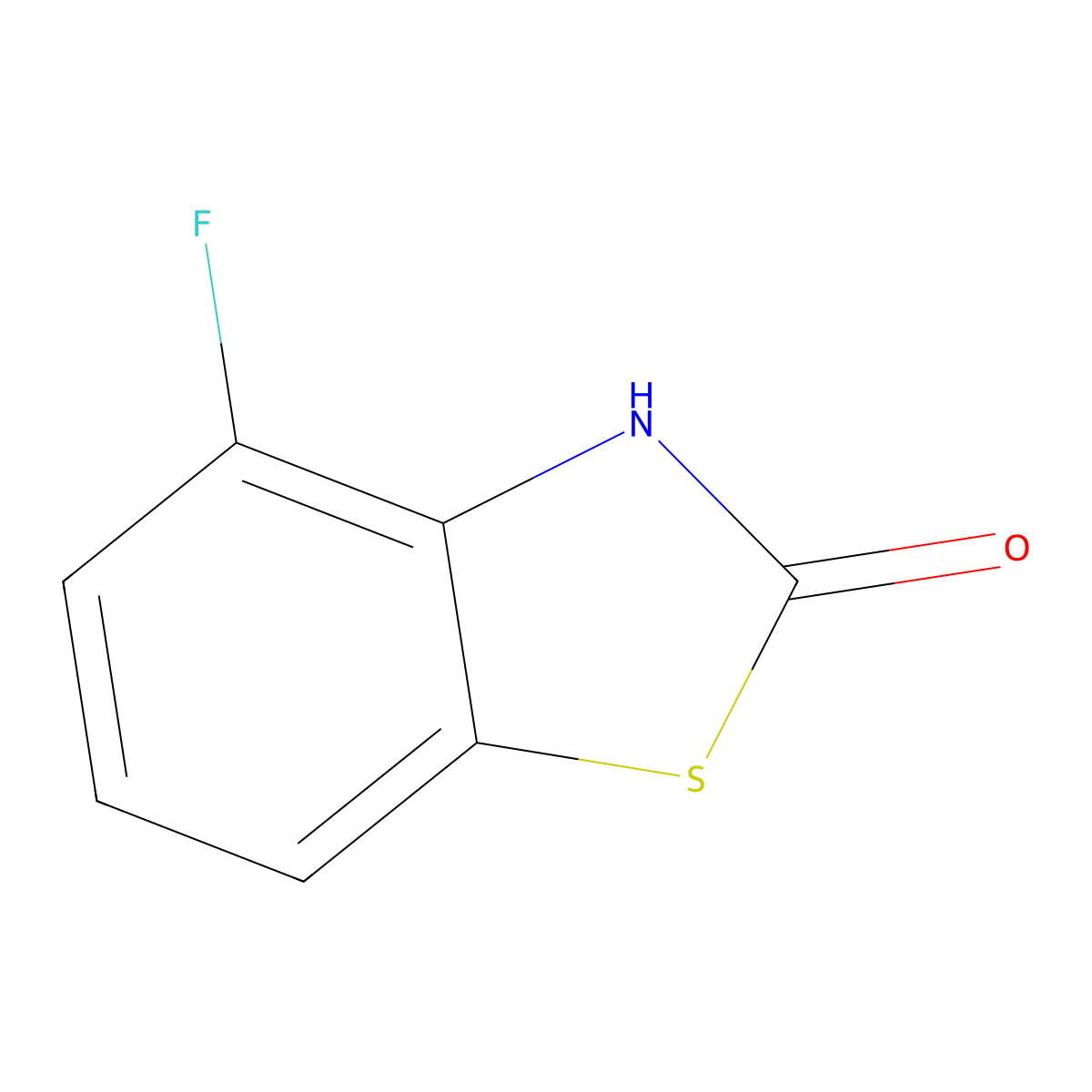 4-Fluorobenzo[d]thiazol-2(3H)-one molecular structure, CAS 63754-97-2
