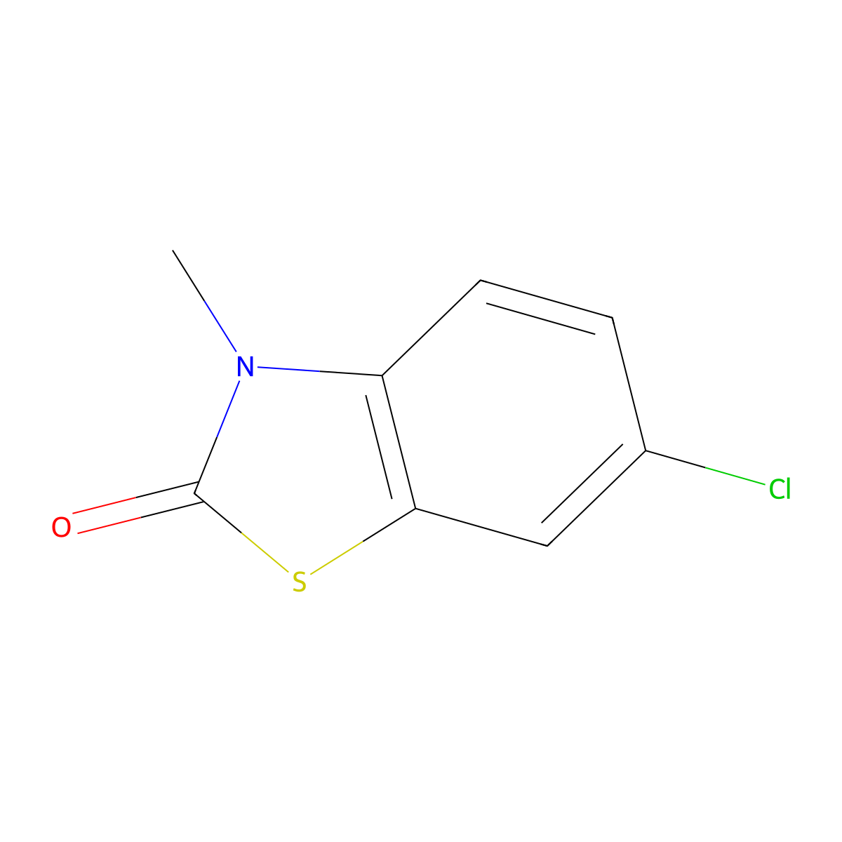 6-Chloro-3-methylbenzo[d]thiazol-2(3H)-one molecular structure, CAS 63754-98-3