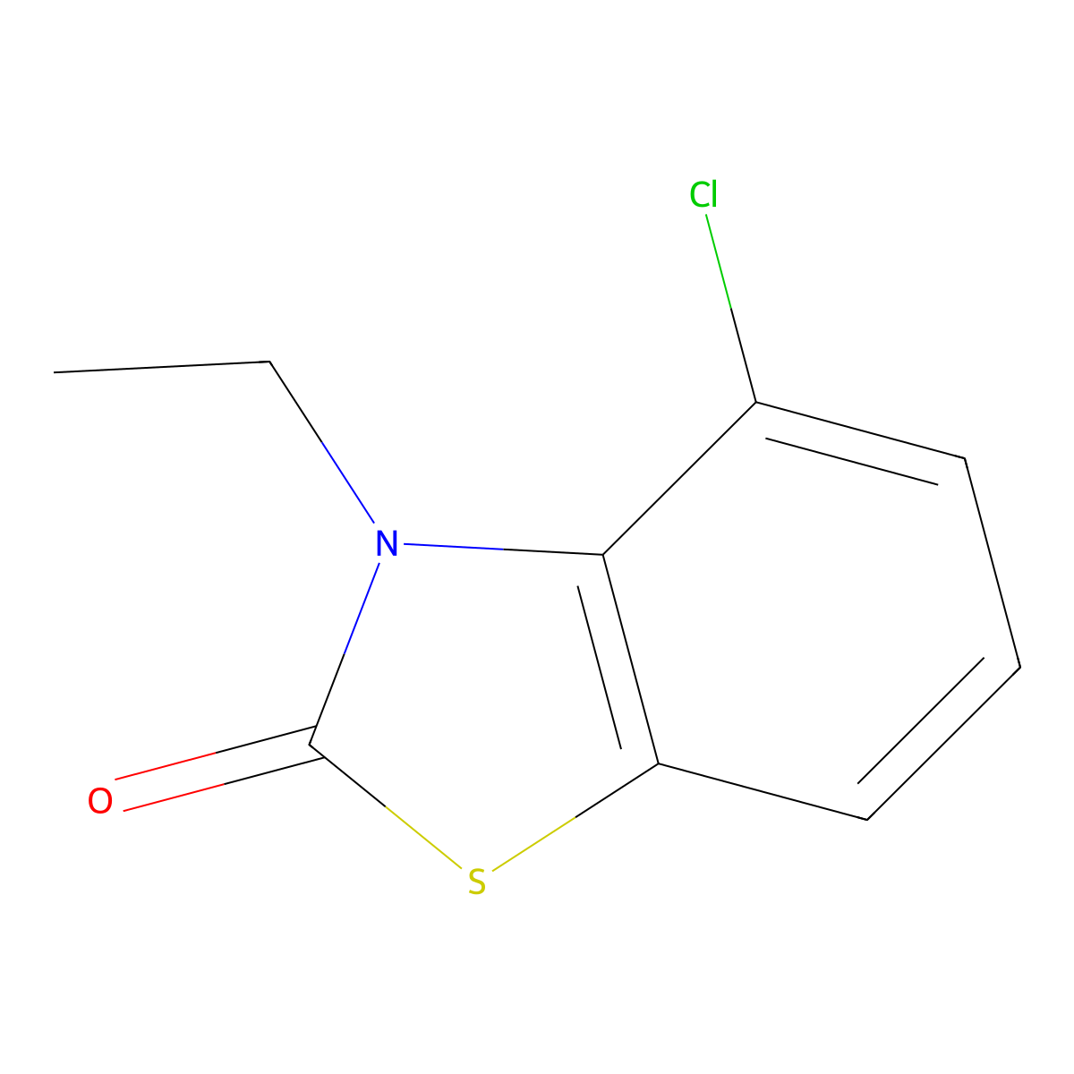 2(3H)-Benzothiazolone, 4-chloro-3-ethyl- molecular structure, CAS 63755-06-6