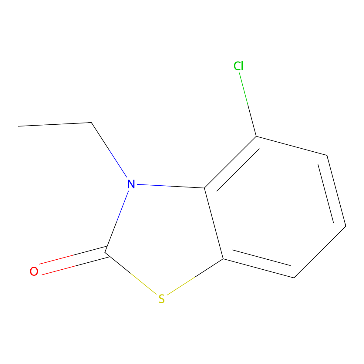 2(3H)-Benzothiazolone, 4-chloro-3-ethyl- molecular structure, CAS 63755-06-6