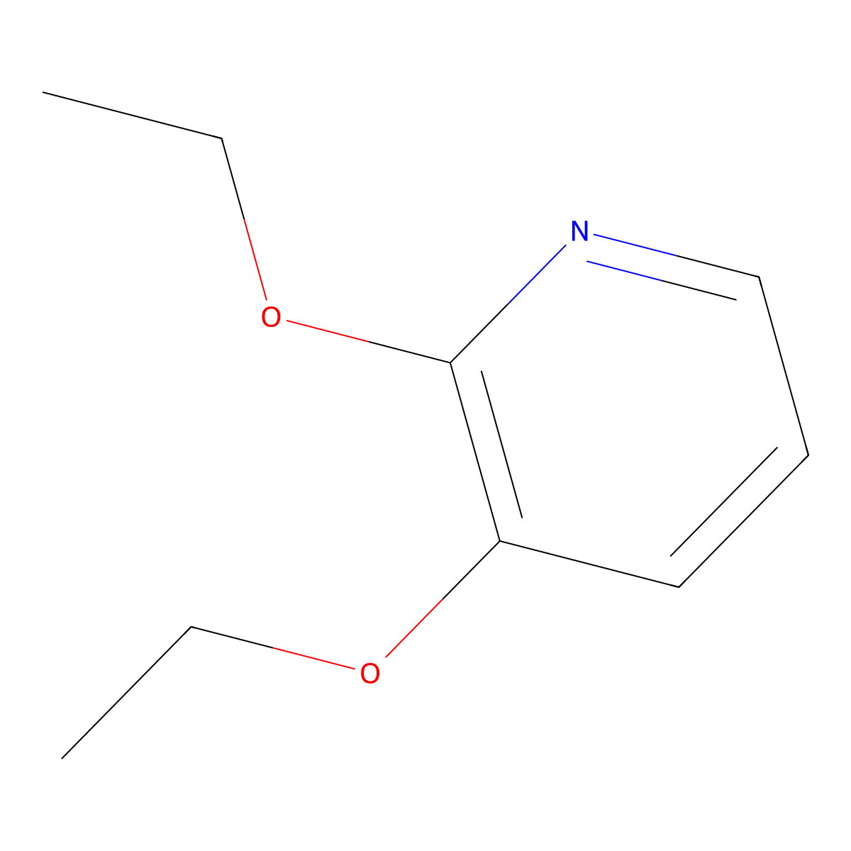 Pyridine, 2,3-diethoxy- molecular structure, CAS 63756-60-5