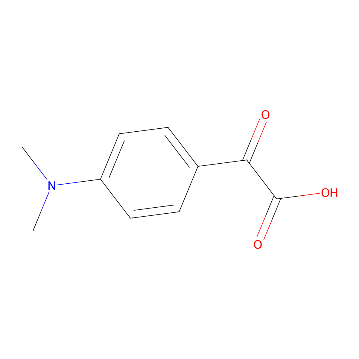 2-(4-(Dimethylamino)phenyl)-2-oxoacetic acid molecular structure, CAS 63756-72-9