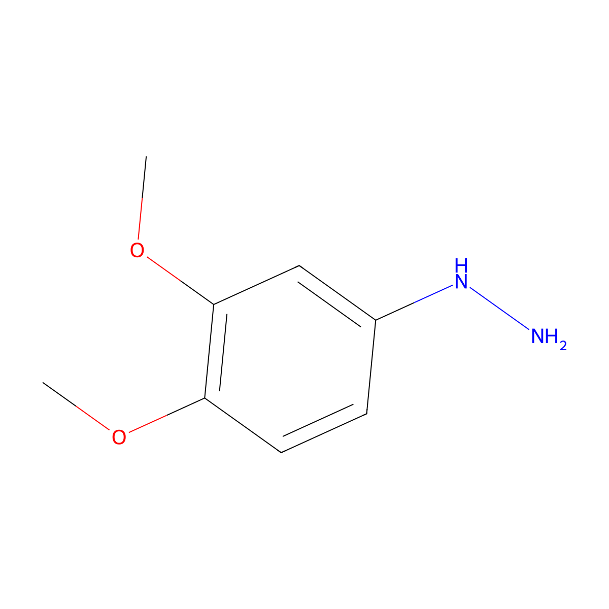 (3,4-Dimethoxyphenyl)hydrazine molecular structure, CAS 63756-98-9