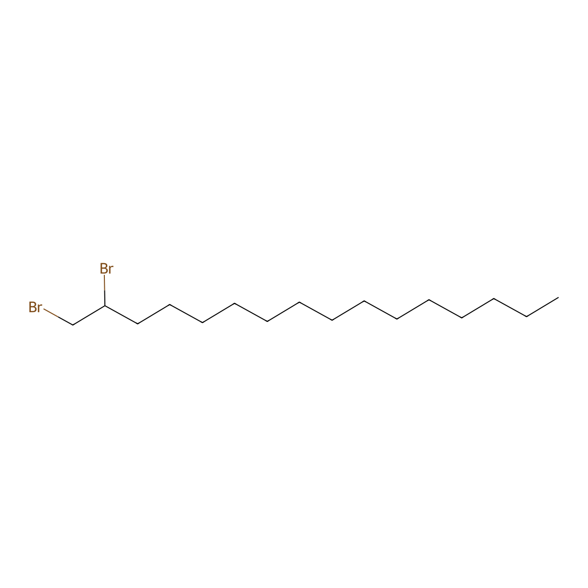 1,2-Dibromohexadecane molecular structure, CAS 63758-87-2