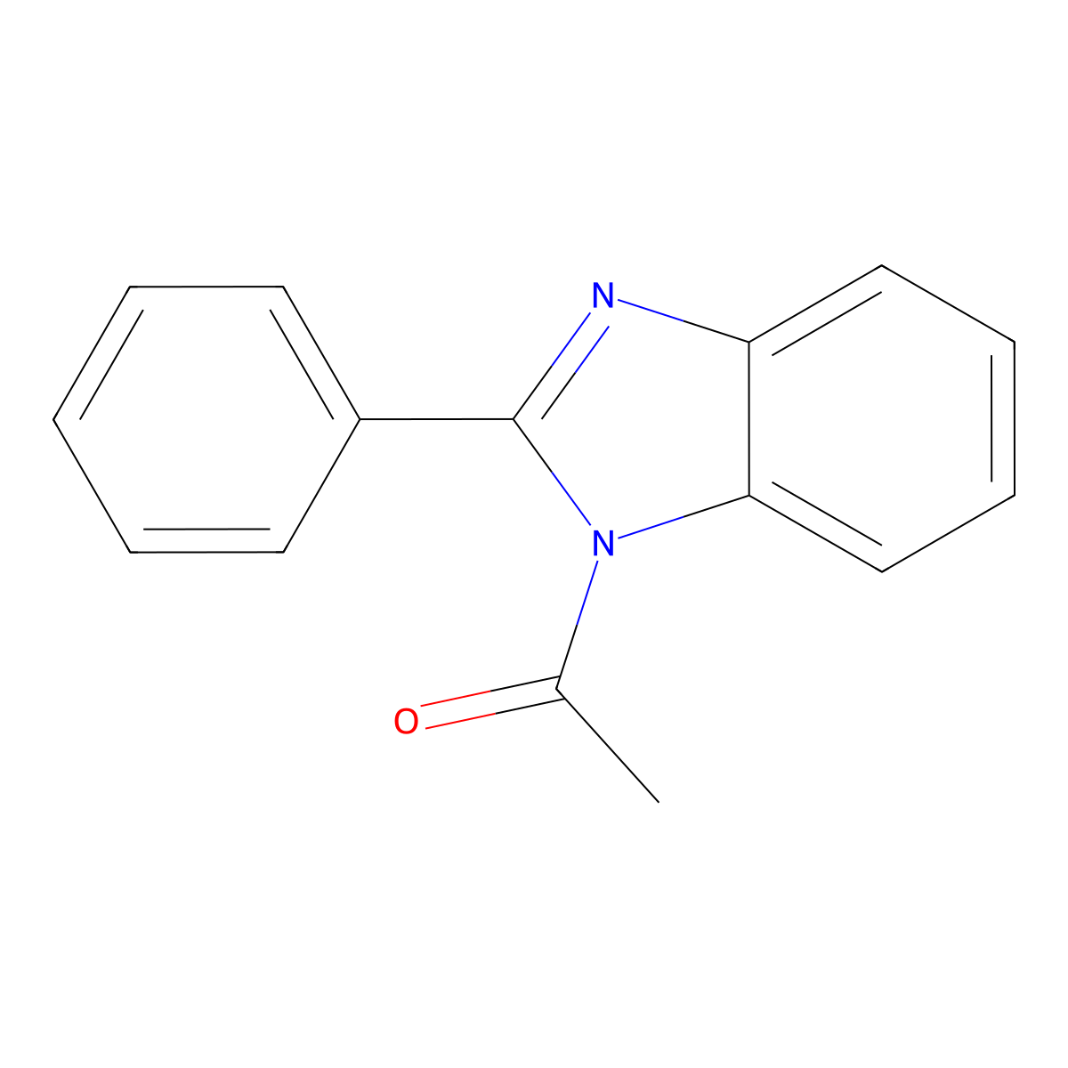 1h-Benzo[d]imidazole,1-acetyl-2-phenyl- molecular structure, CAS 63759-84-2
