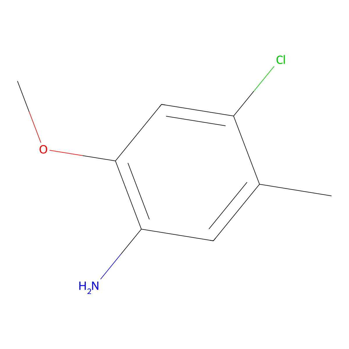 4-Chloro-5-methyl-o-anisidine molecular structure, CAS 6376-14-3