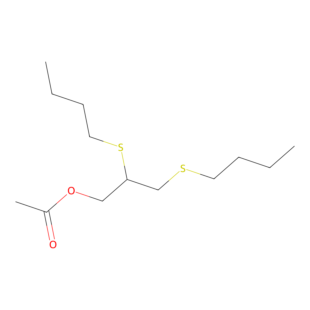 2,3-bis(butylsulfanyl)propyl Acetate molecular structure, CAS 6376-34-7