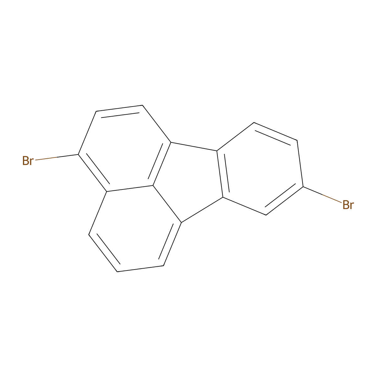 3,8-Dibromofluoranthene molecular structure, CAS 6376-56-3