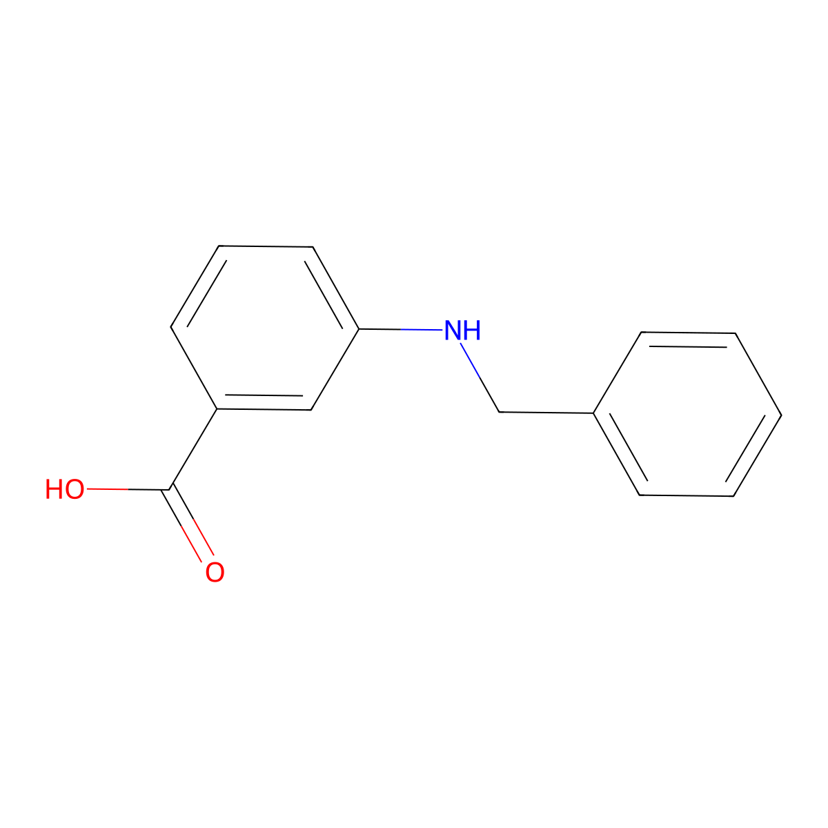3-(benzylamino)benzoic Acid molecular structure, CAS 63760-14-5