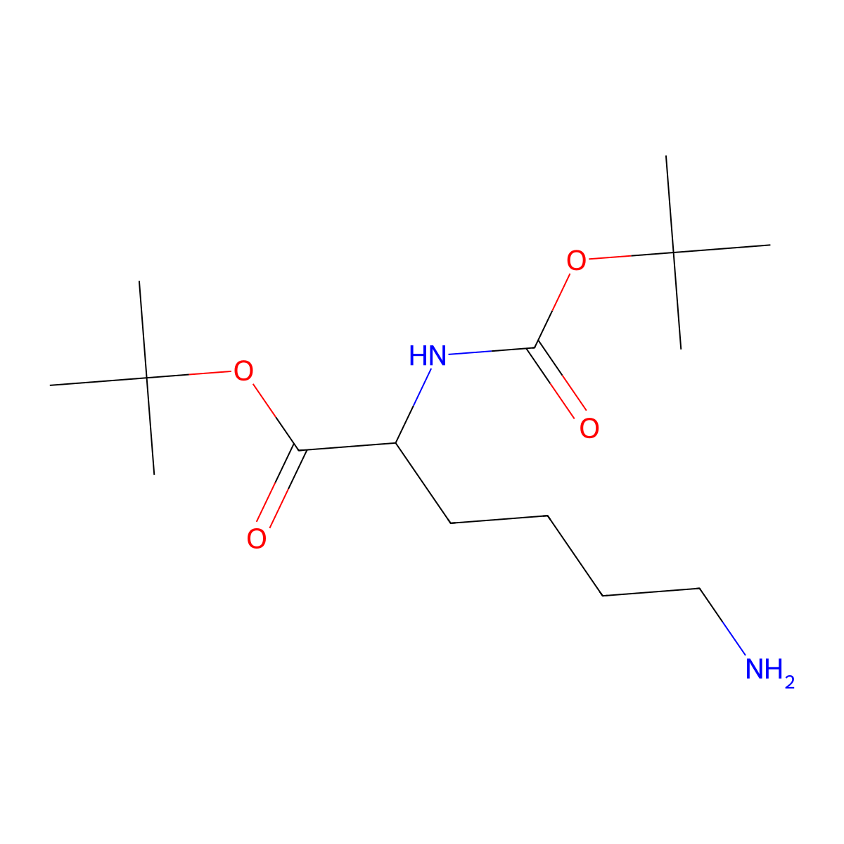 Boc-D-Lys-OtBu molecular structure, CAS 63760-73-6