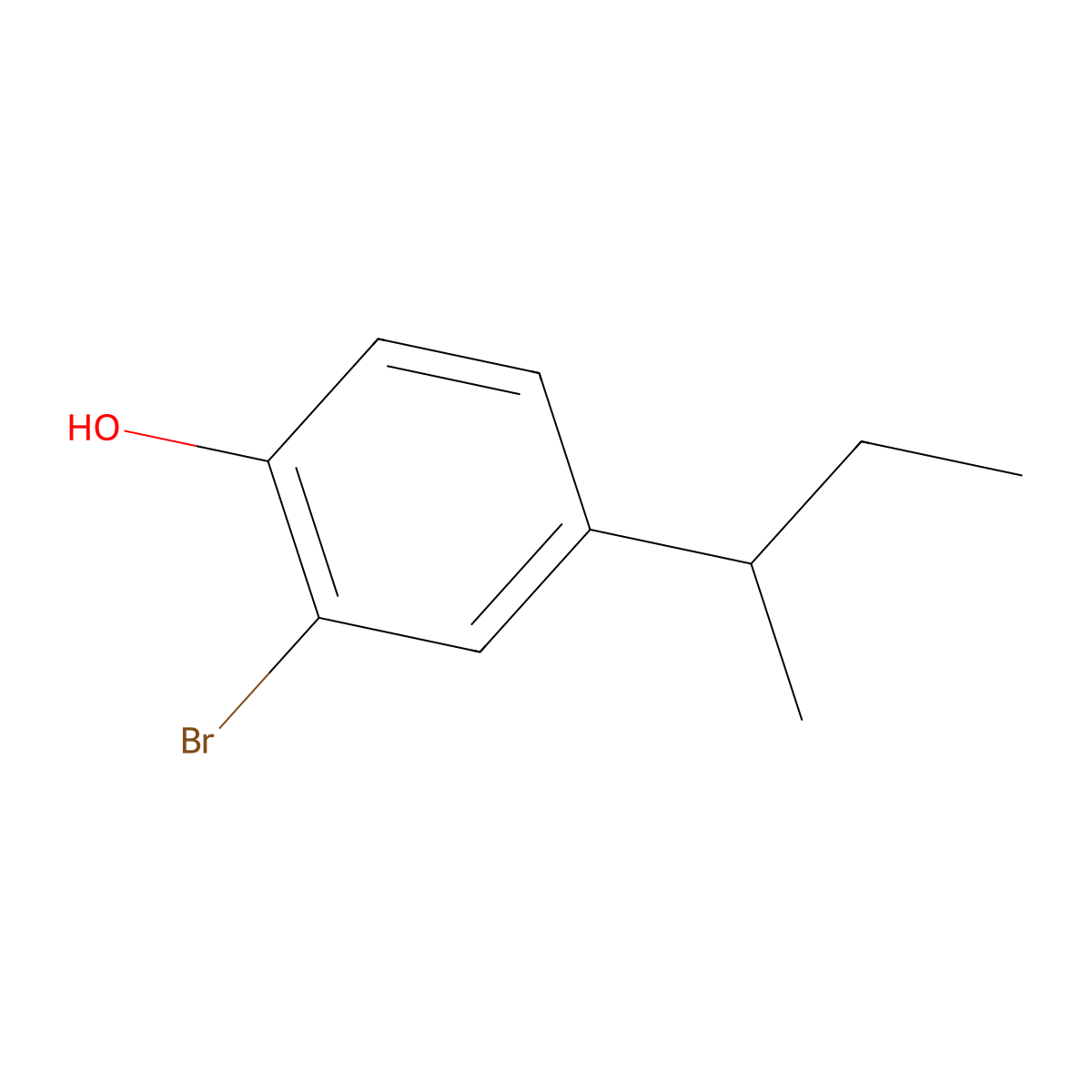 2-Bromo-4-(sec-butyl)phenol molecular structure, CAS 63762-55-0