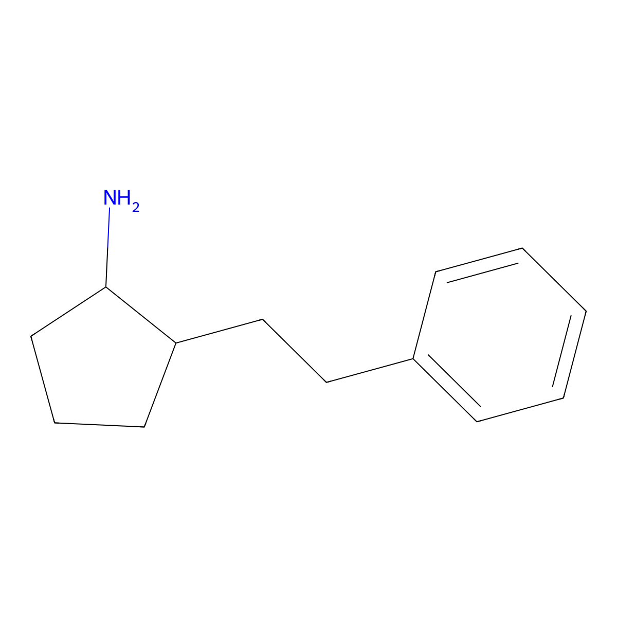 2-(2-Phenylethyl)cyclopentan-1-amine molecular structure, CAS 63762-62-9