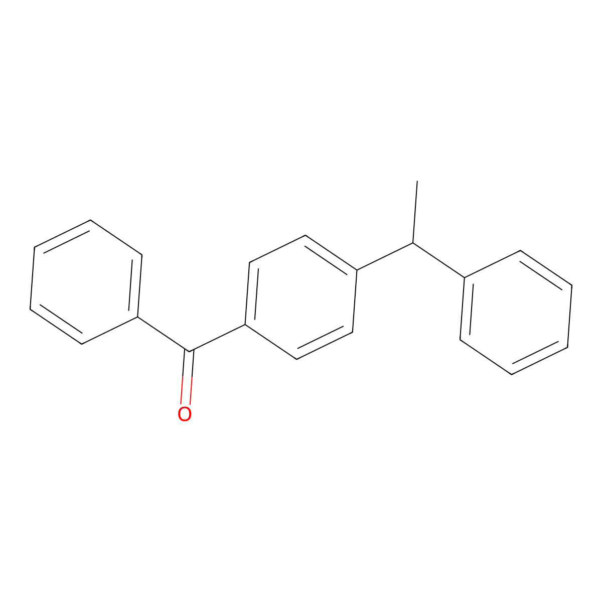 Phenyl[4-(1-phenylethyl)phenyl]methanone molecular structure, CAS 63762-64-1