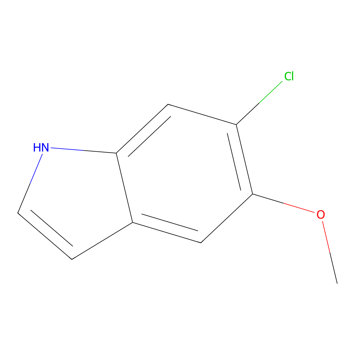 6-Chloro-5-methoxy-1H-indole molecular structure, CAS 63762-72-1
