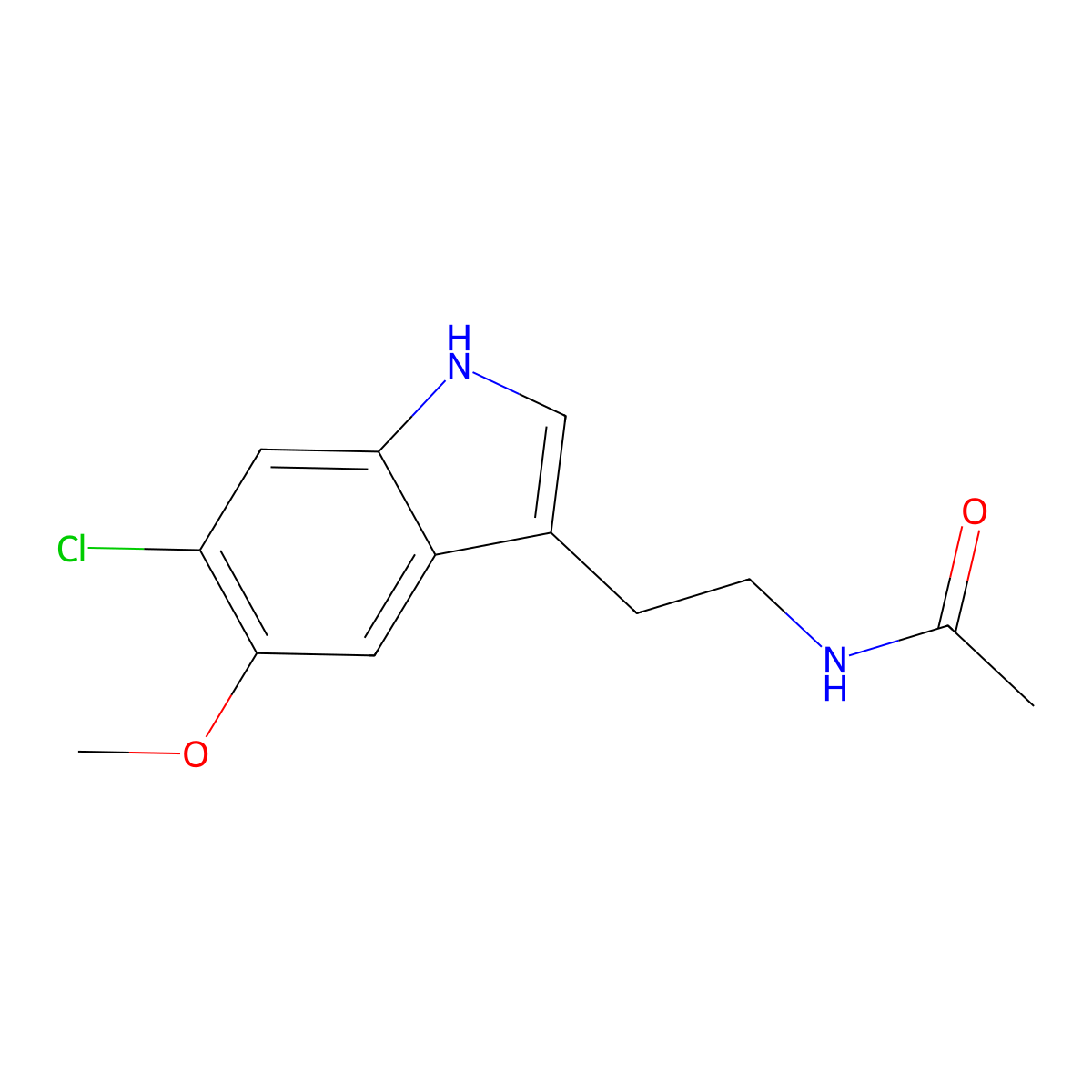 6-Chloromelatonin molecular structure, CAS 63762-74-3