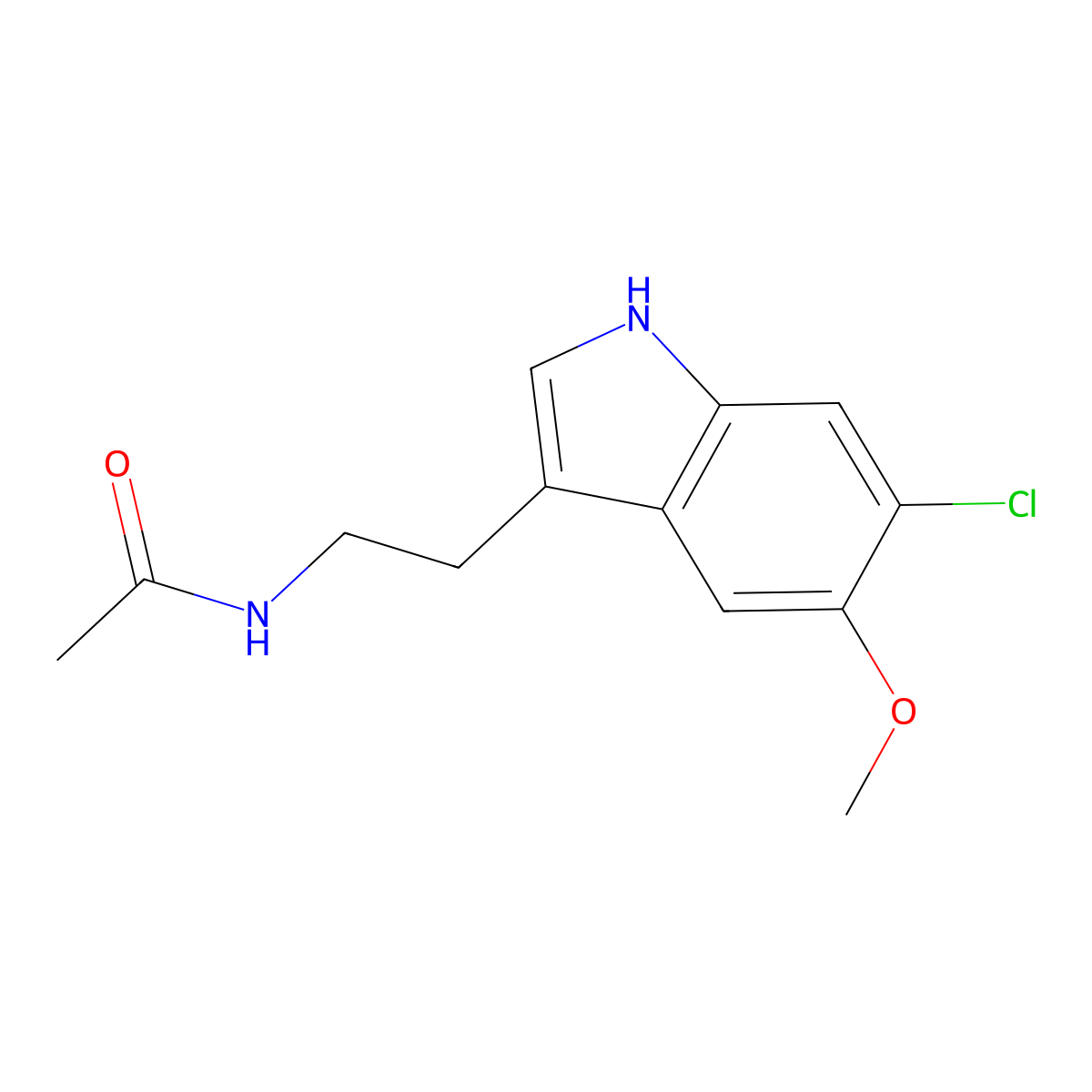 6-Chloromelatonin molecular structure, CAS 63762-74-3